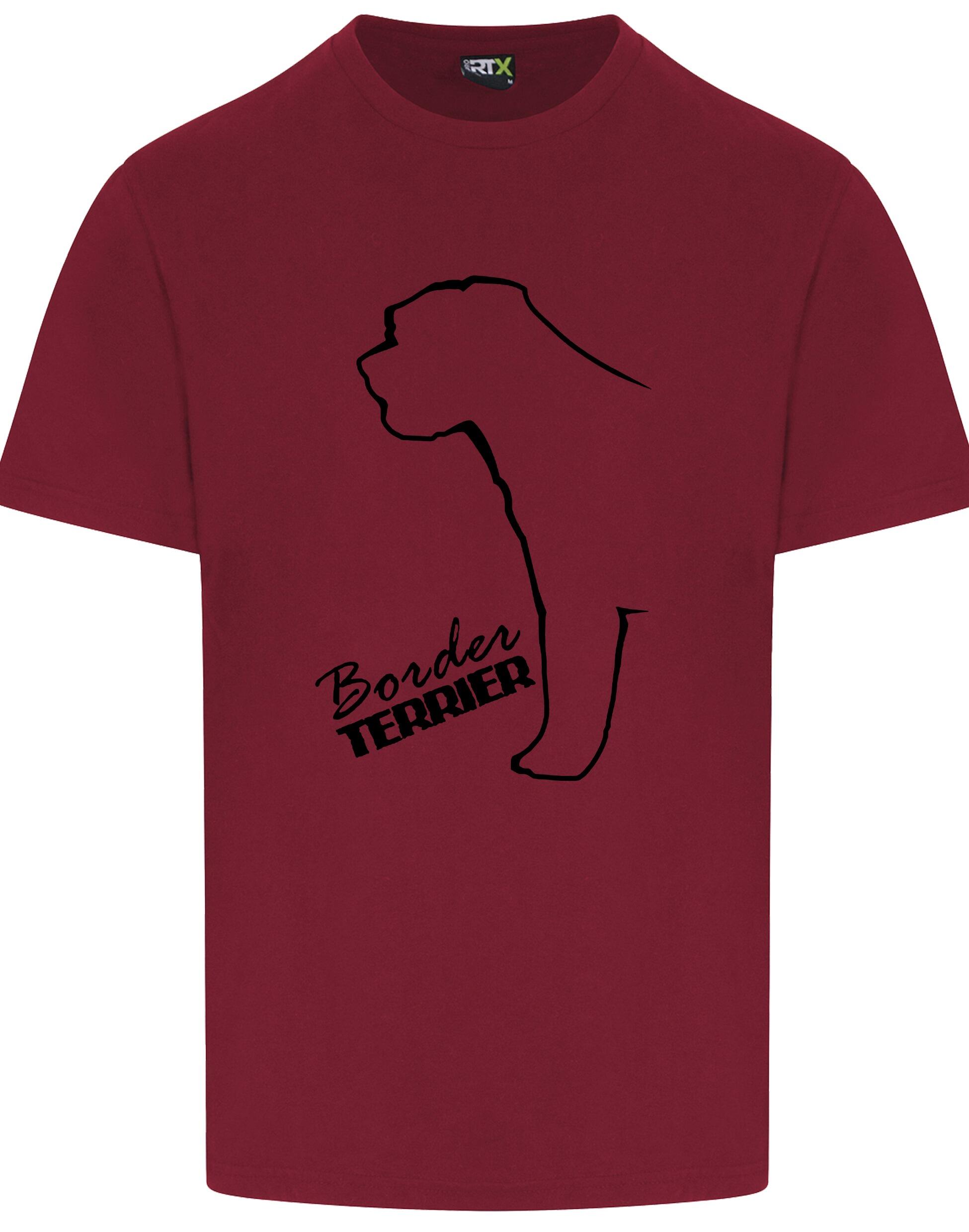 Unisex Roundneck T-shirt with Border Terrier Dog Breed Design – Style for Every Border Terrier Fan