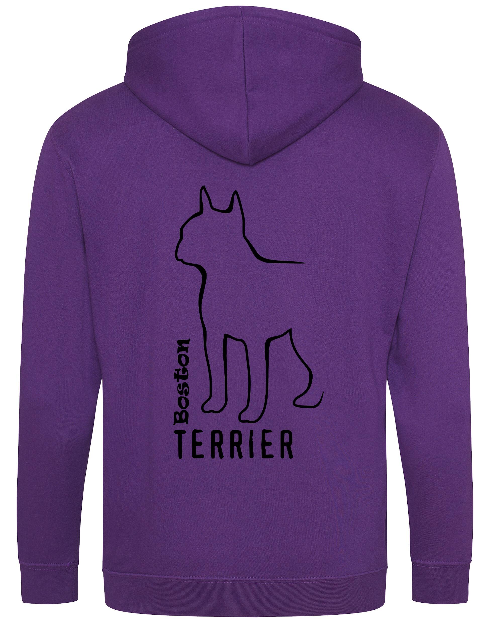 Boston Terrier Dog Breed Design Zipped Hoodie – Style and Comfort for Dog Lovers