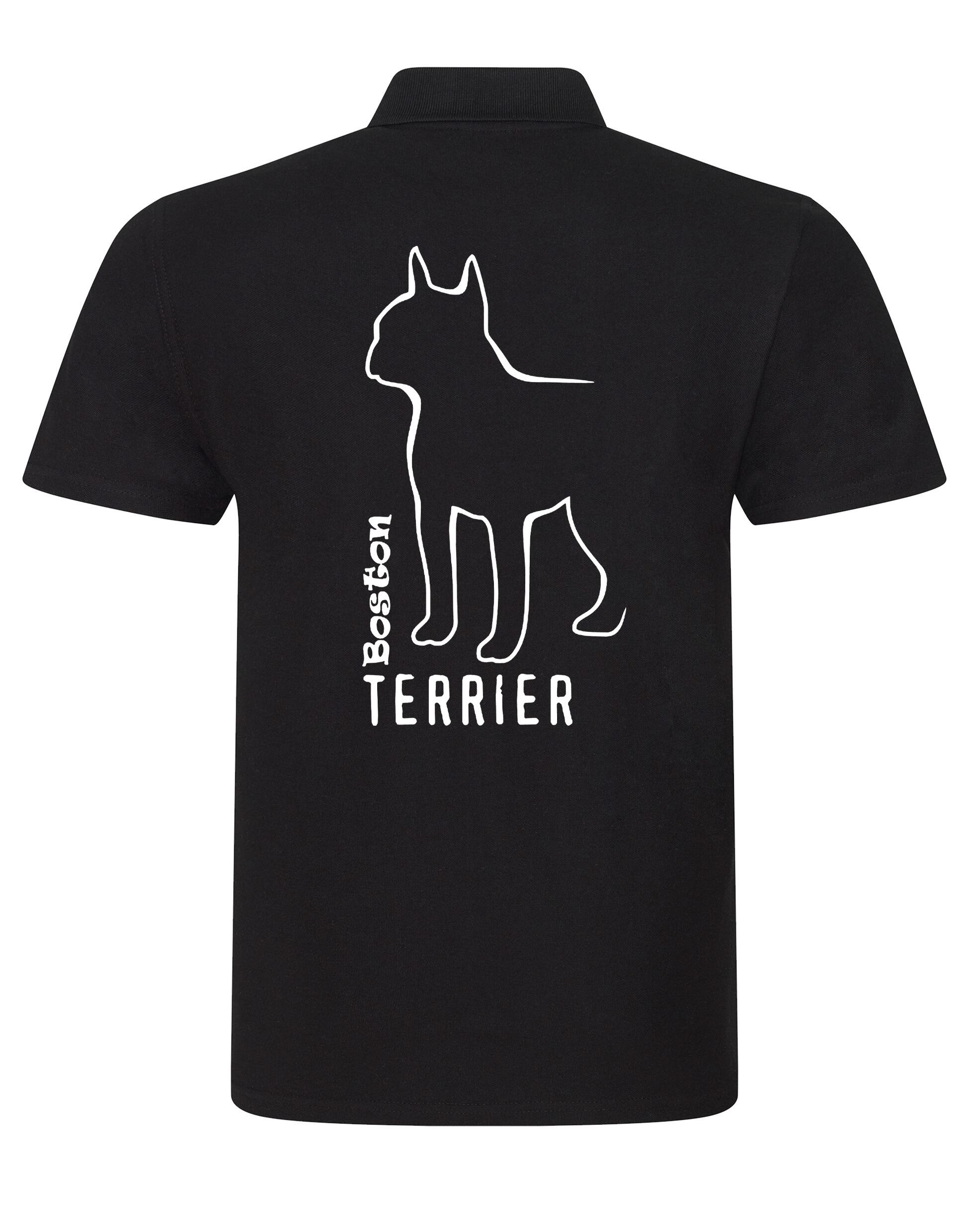 Unisex Cotton Polo with Boston Terrier Dog Breed Design – Comfort for Every Boston Terrier Enthusiast