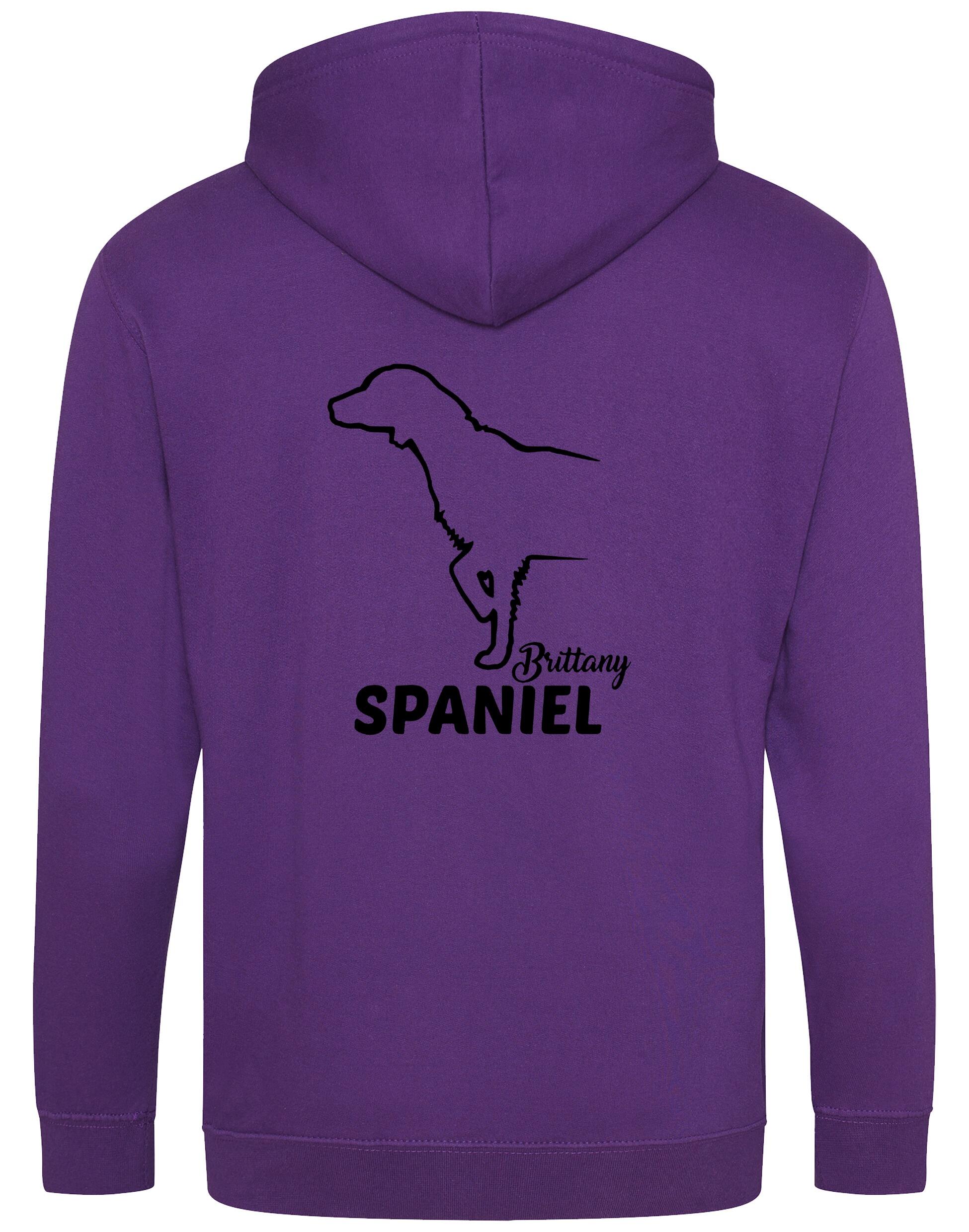 Brittany Spaniel Dog Breed Design Zipped Hoodie – Style and Comfort for Dog Lovers