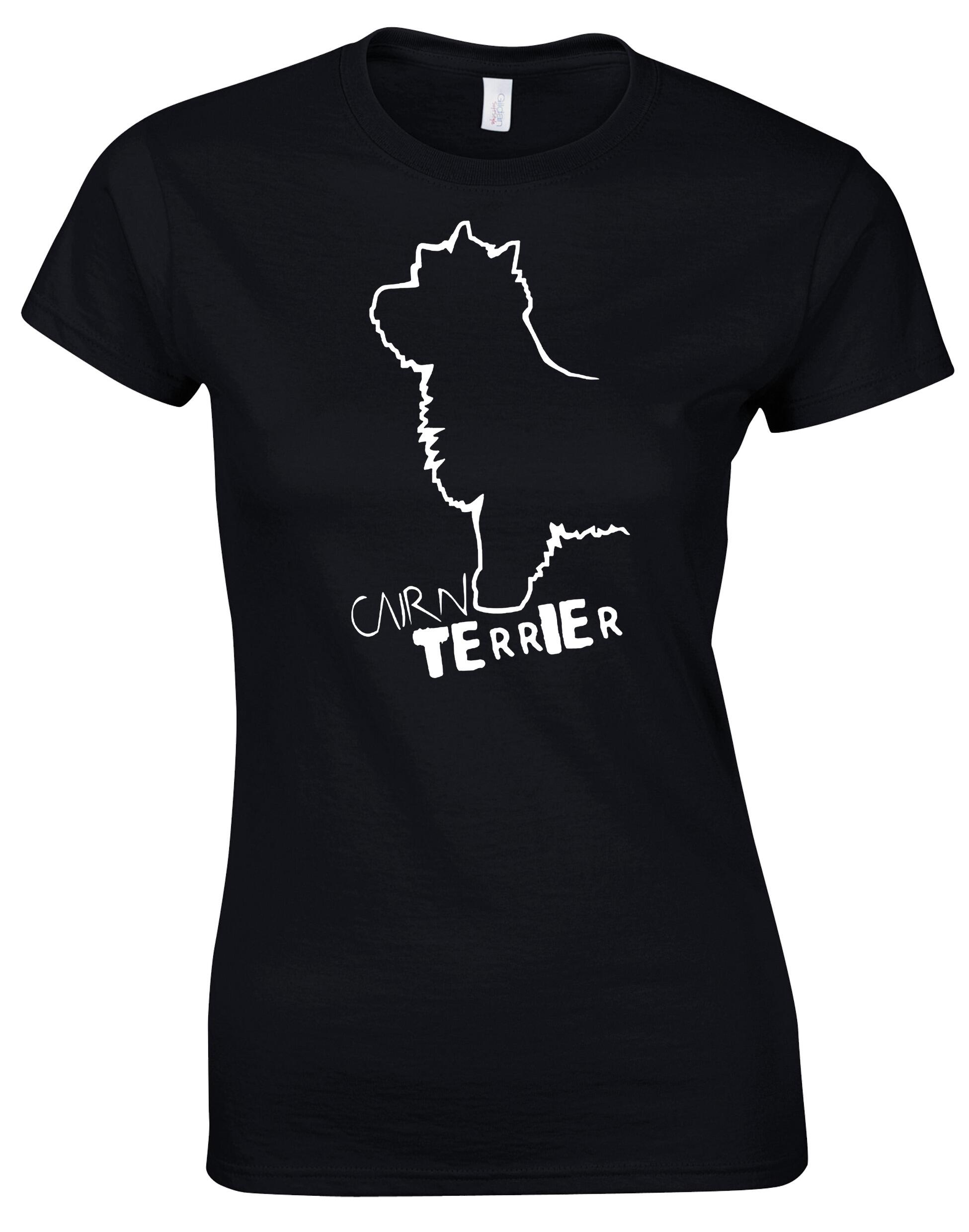 Female Roundneck T-shirt with Cairn Terrier Dog Breed Design – Style for Every Dog Lover
