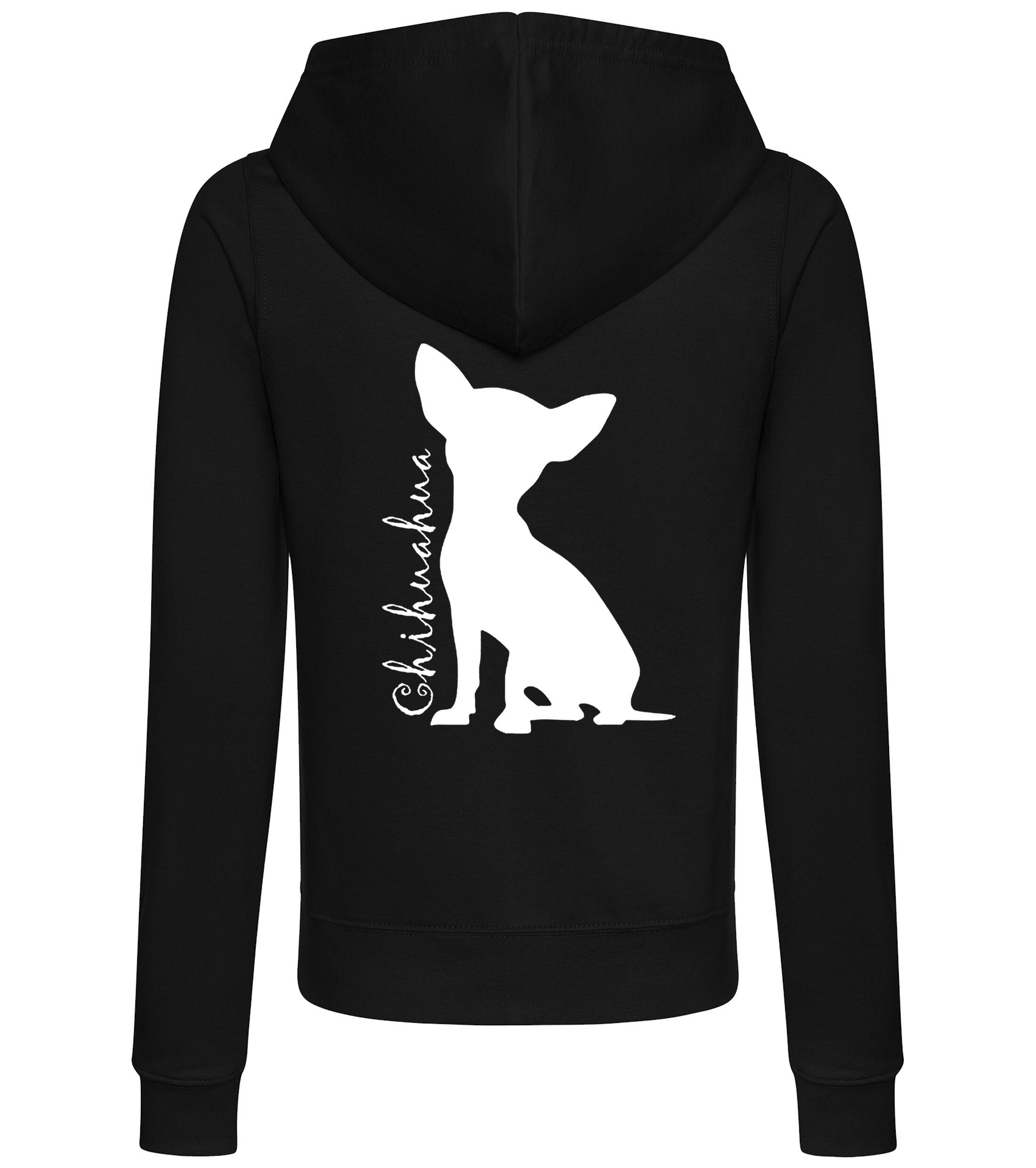 Chihuahua Silhouette Women’s Zipped Hoodie – Cozy, Stylish, and Perfect for Chihuahua Lovers