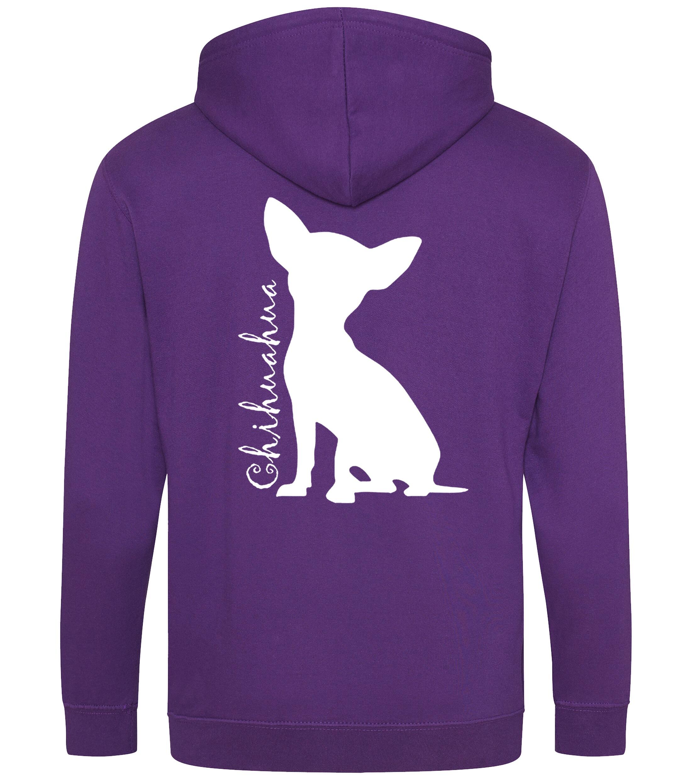 Chihuahua Silhouette Zipped Hoodie – Comfort, Style, and Chihuahua Pride