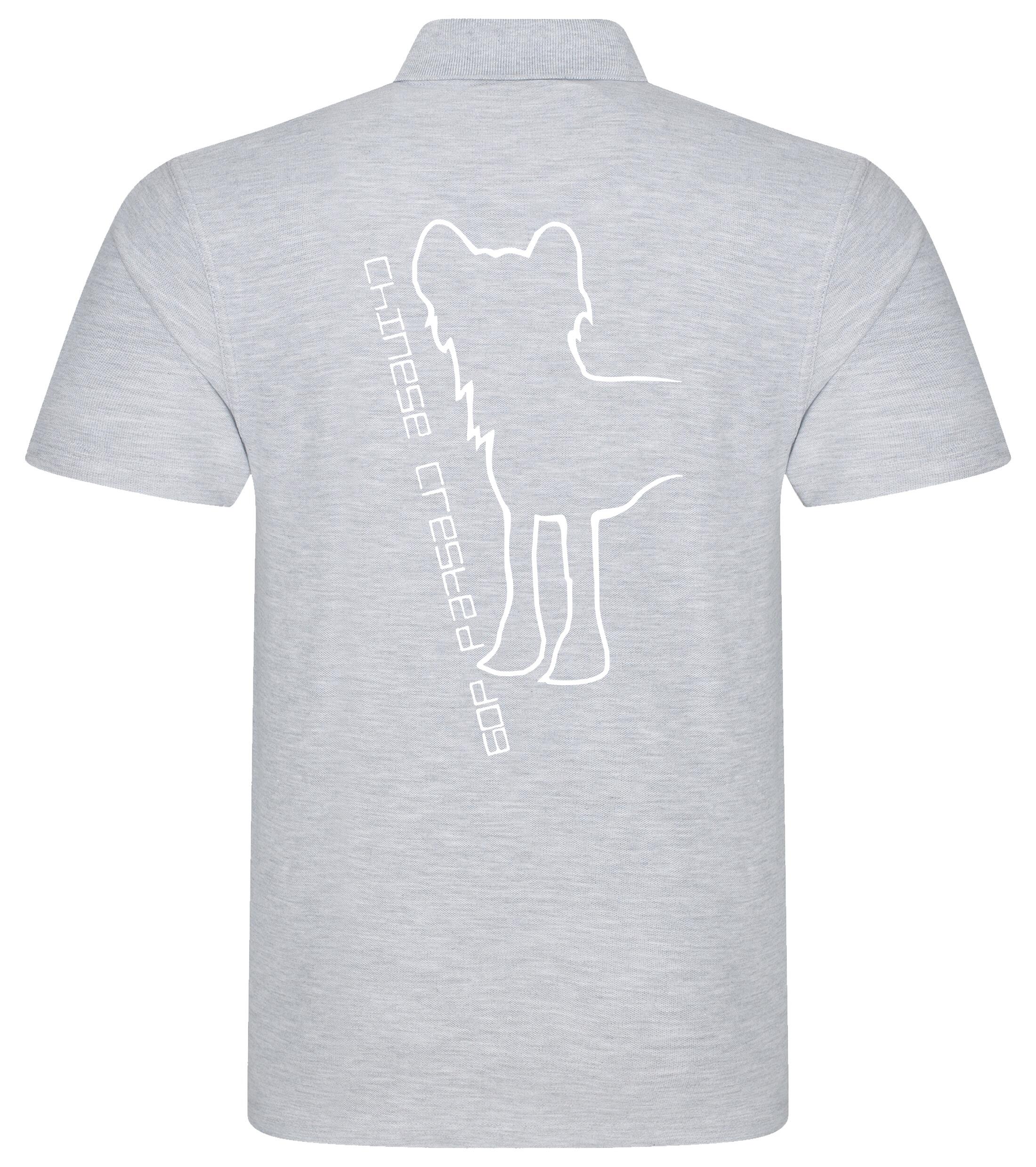 Unisex Cotton Polo with Chinese Crested Dog Breed Design – Style for Every Chinese Crested Enthusiast