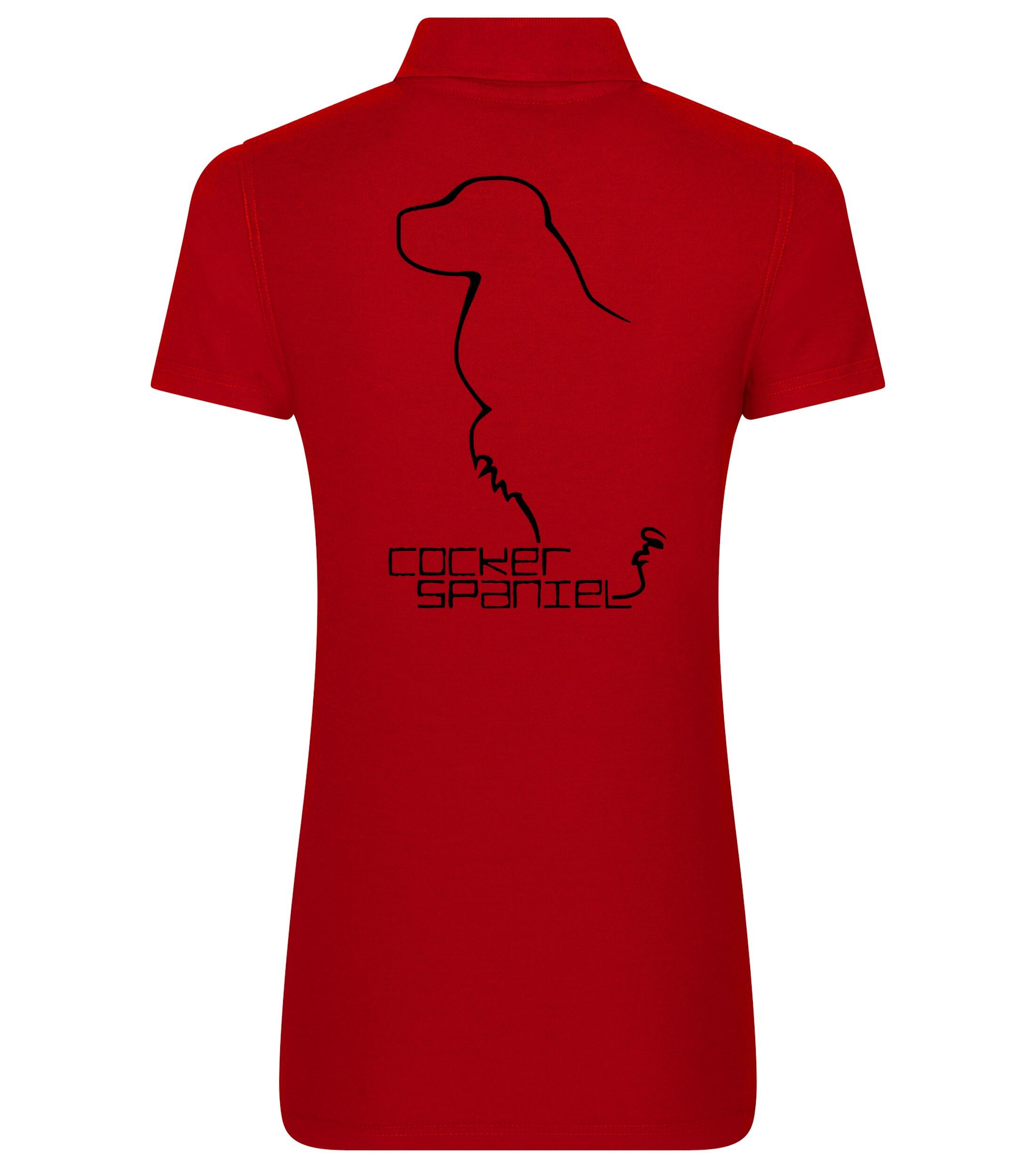 Women’s Cotton Polo with Cocker Spaniel Dog Breed Design – Comfort for Every Cocker Spaniel Enthusiast