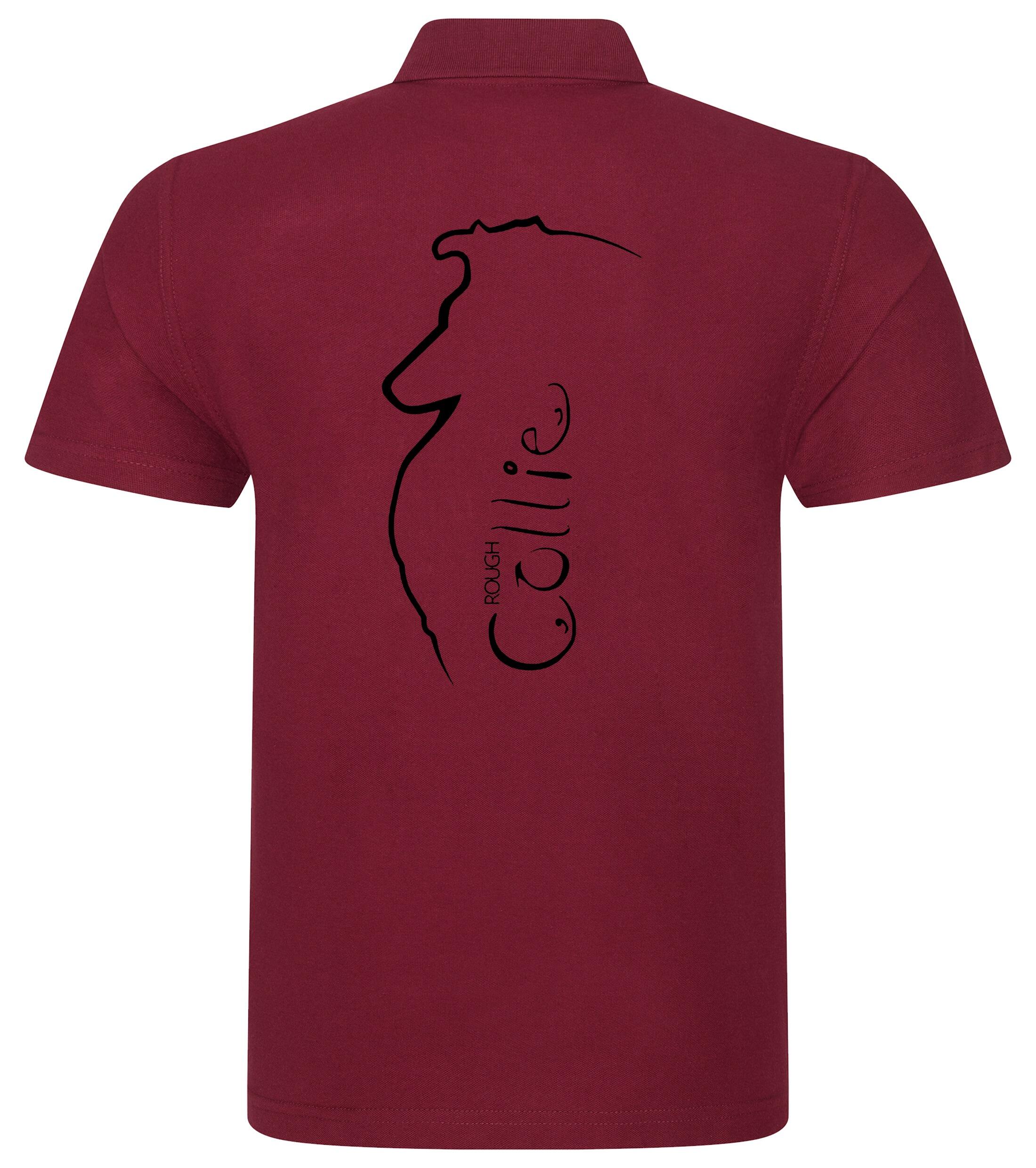 Unisex Cotton Polo with Collie (Rough) Dog Breed Design – Style for Every Rough Collie Enthusiast