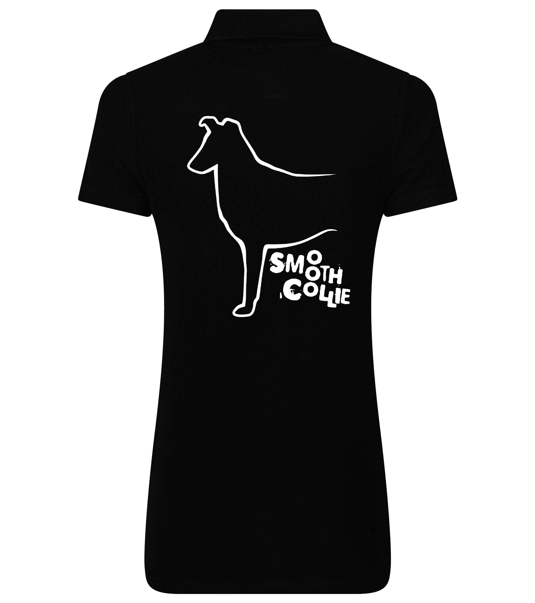 Women’s Cotton Polo with Collie (Smooth) Dog Breed Design – Stylish for Every Collie Enthusiast