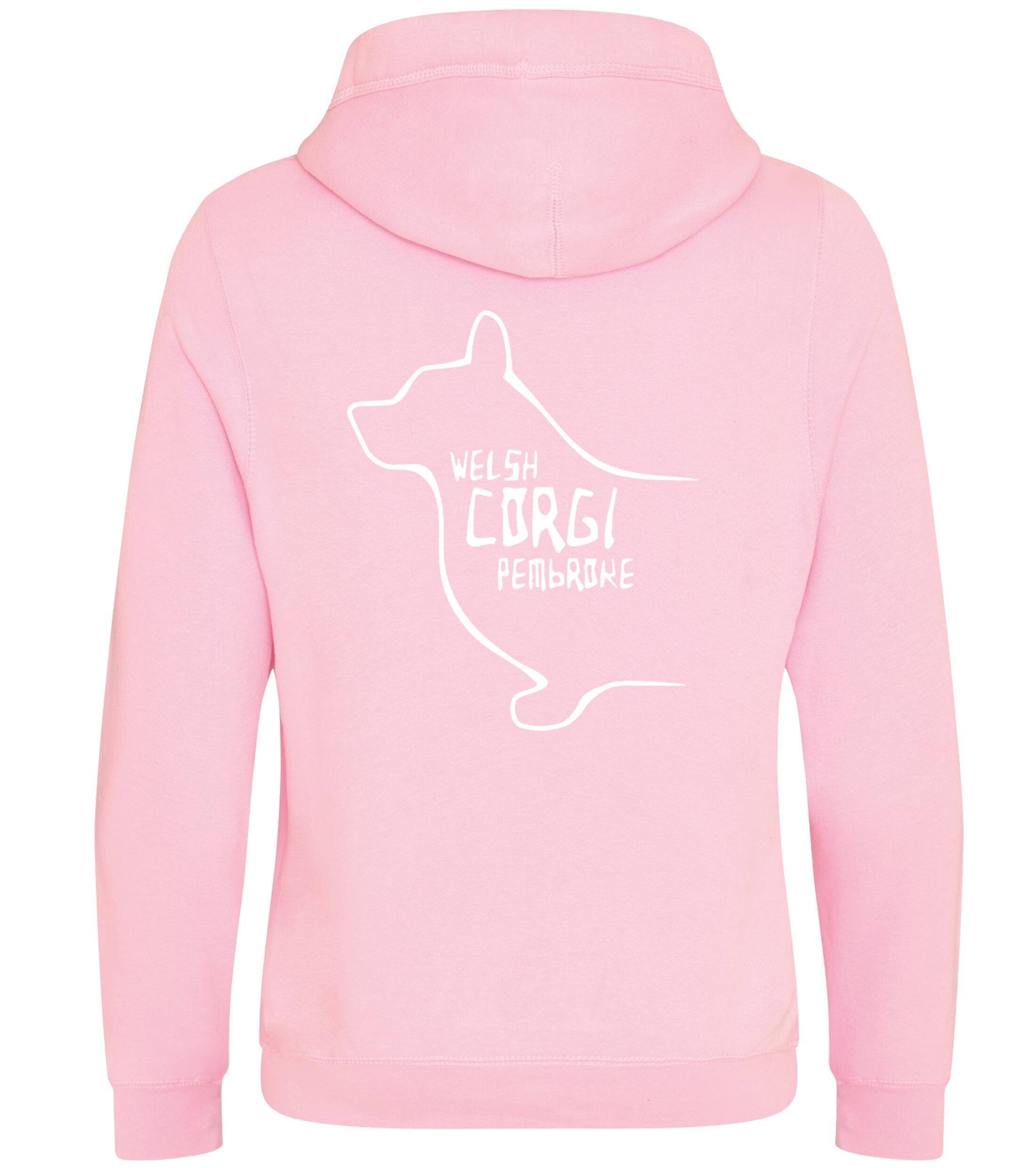 Unisex Crossneck Pullover Hoodie with Corgi Pembroke (Welsh) Dog Breed Design