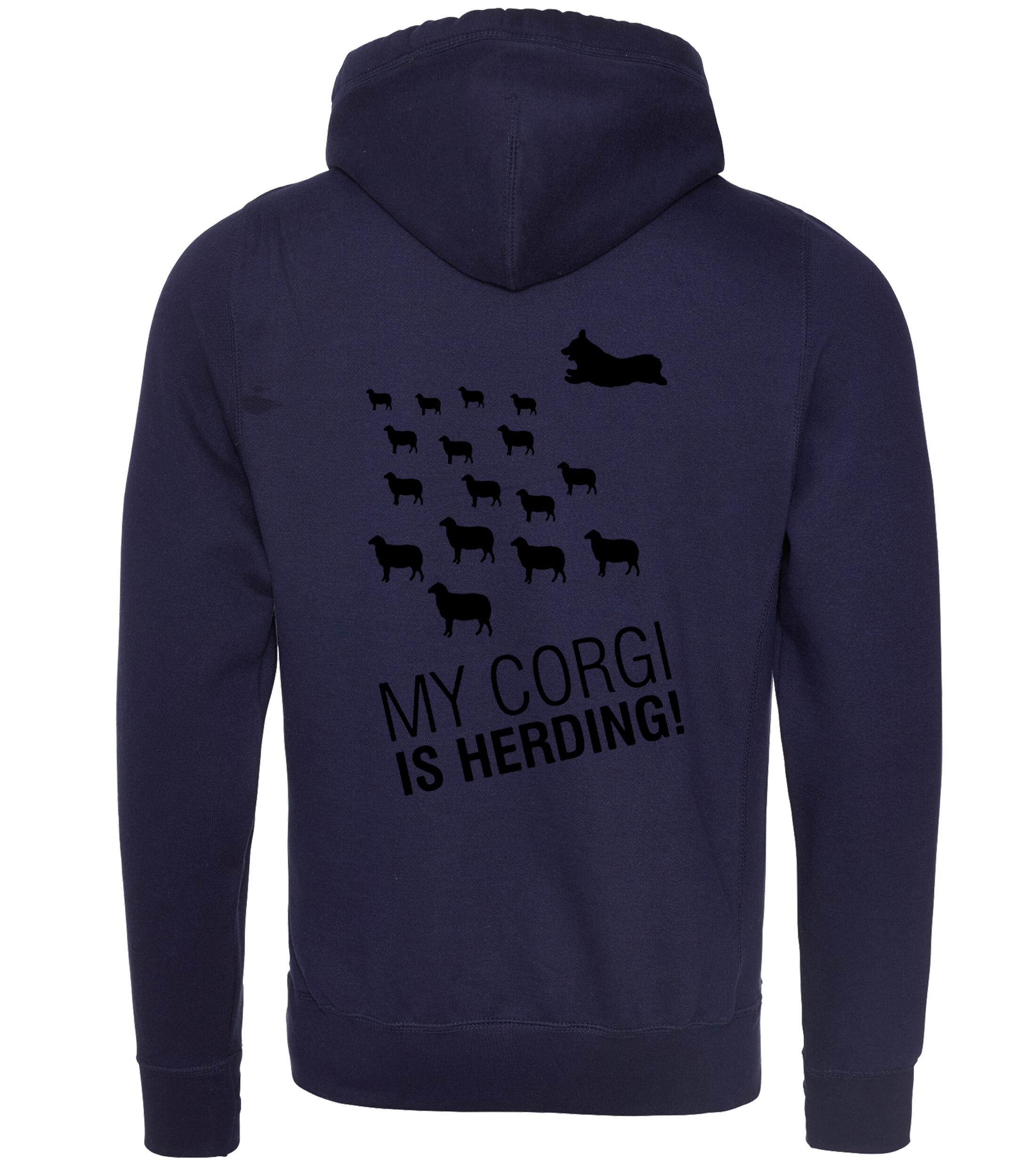 Unisex Crossneck Pullover Hoodie with Corgi Herding Dog Breed Design – Comfort for Corgi Herding Lovers