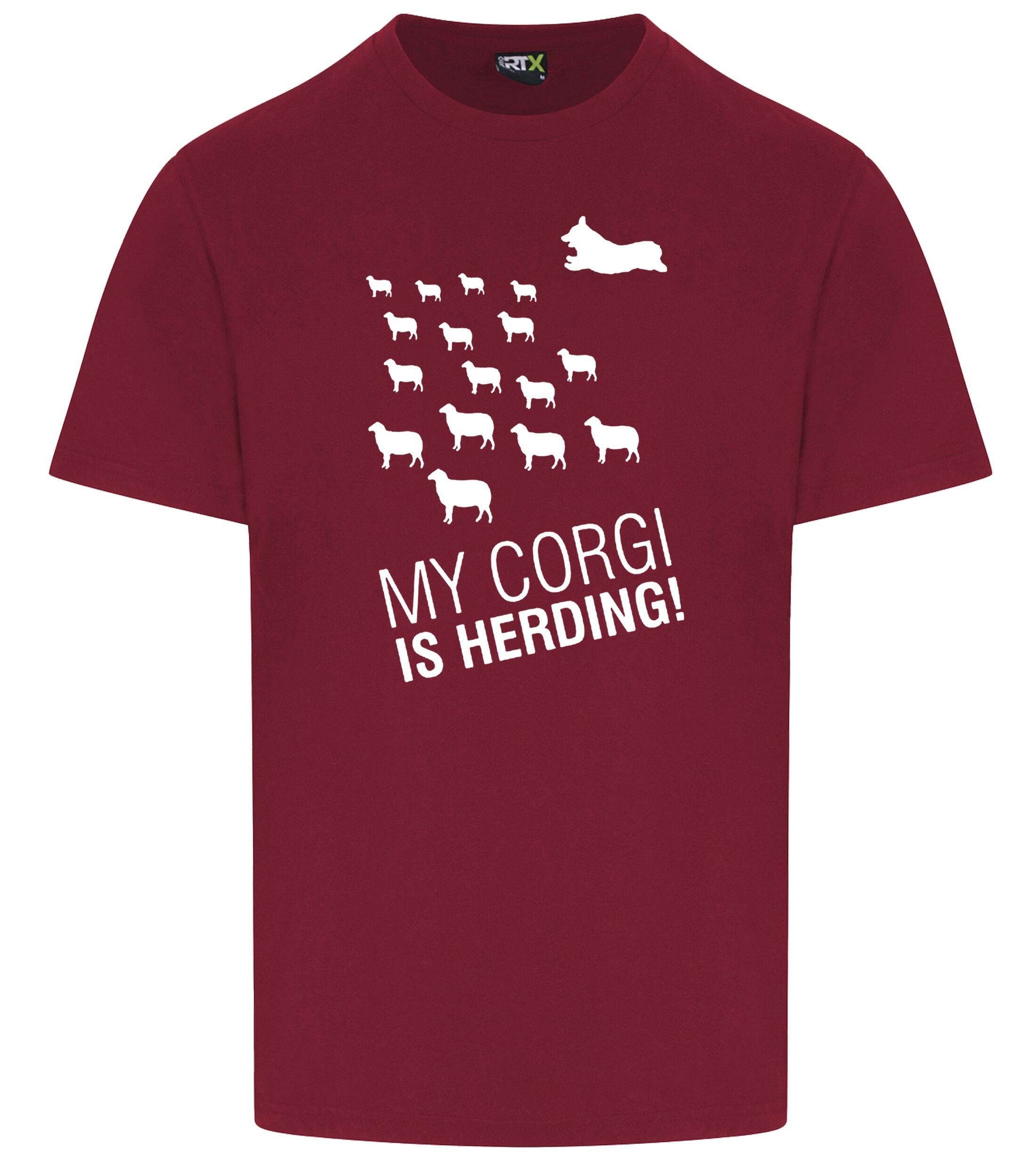 Unisex Roundneck T-shirt with Corgi Herding Dog Breed Design – Casual Style for Corgi Herding Fans