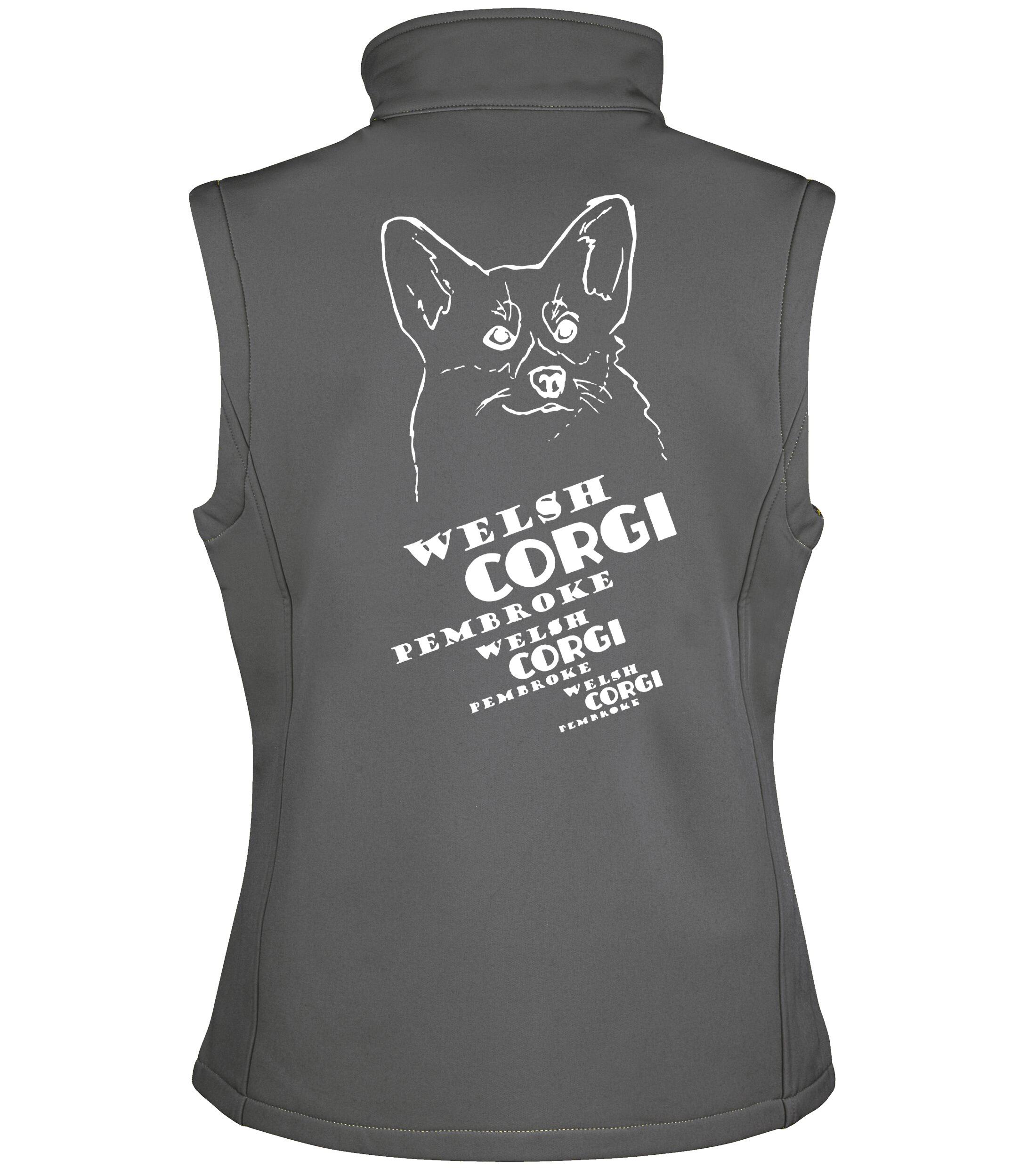 Women’s Softshell Jacket with Corgi Pembroke (Face) Dog Breed Design – Style & Comfort for Corgi Fans