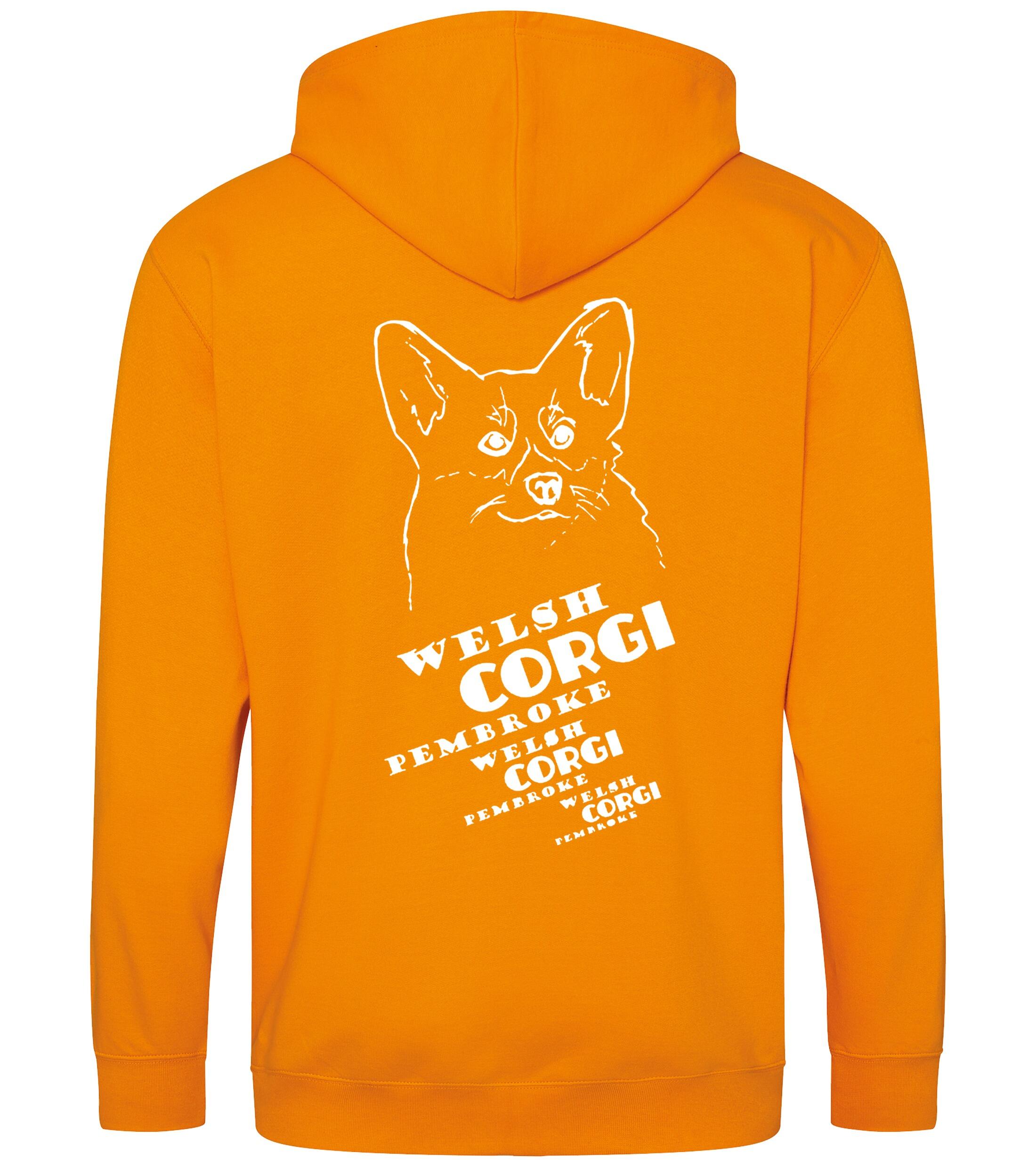 Corgi Pembroke (Face) Dog Breed Design Zipped Hoodie – Comfort, Style, and Corgi Pride