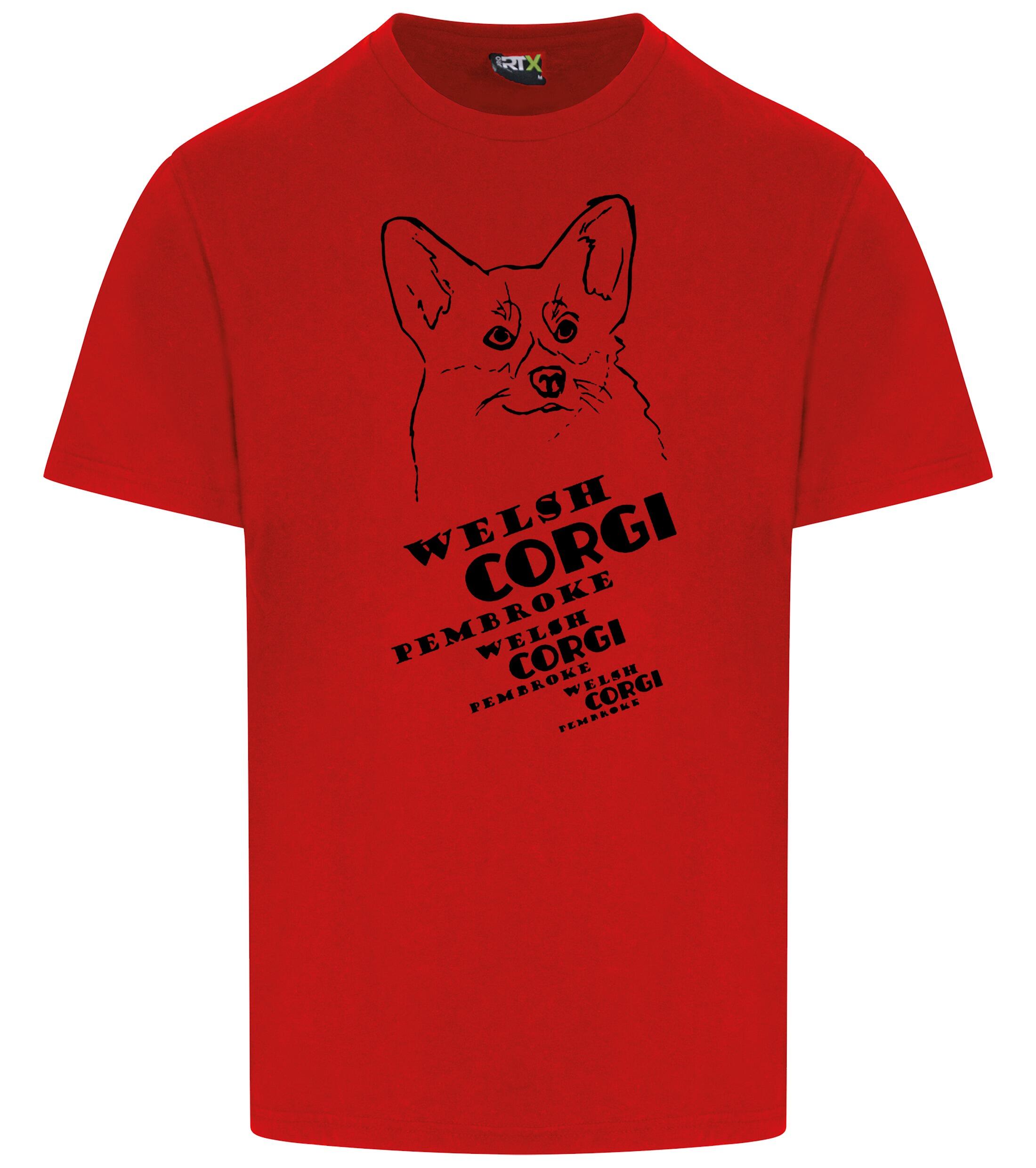 Unisex Roundneck T-shirt with Corgi Pembroke (Face) Dog Breed Design – Perfect for Corgi Lovers