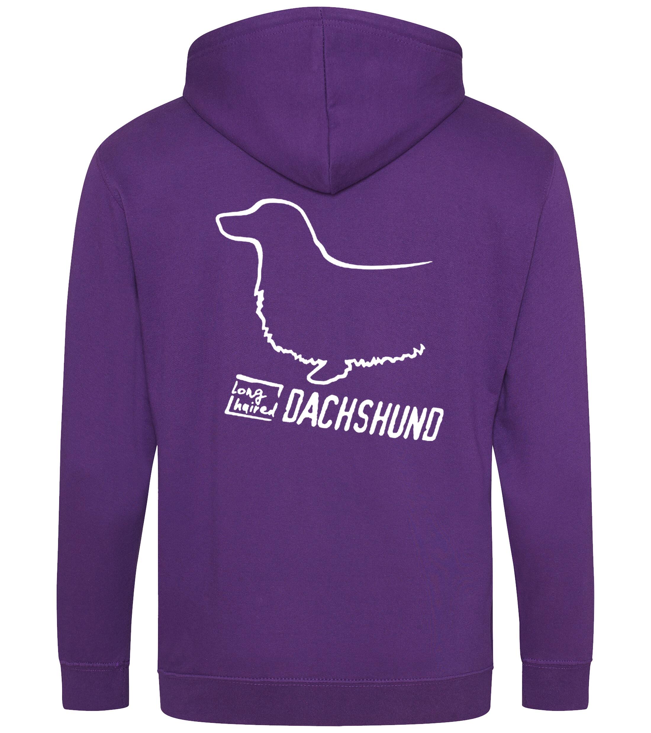 Dachshund (Longhaired) Dog Breed Design Zipped Hoodie – Comfort, Style, and Dachshund Pride
