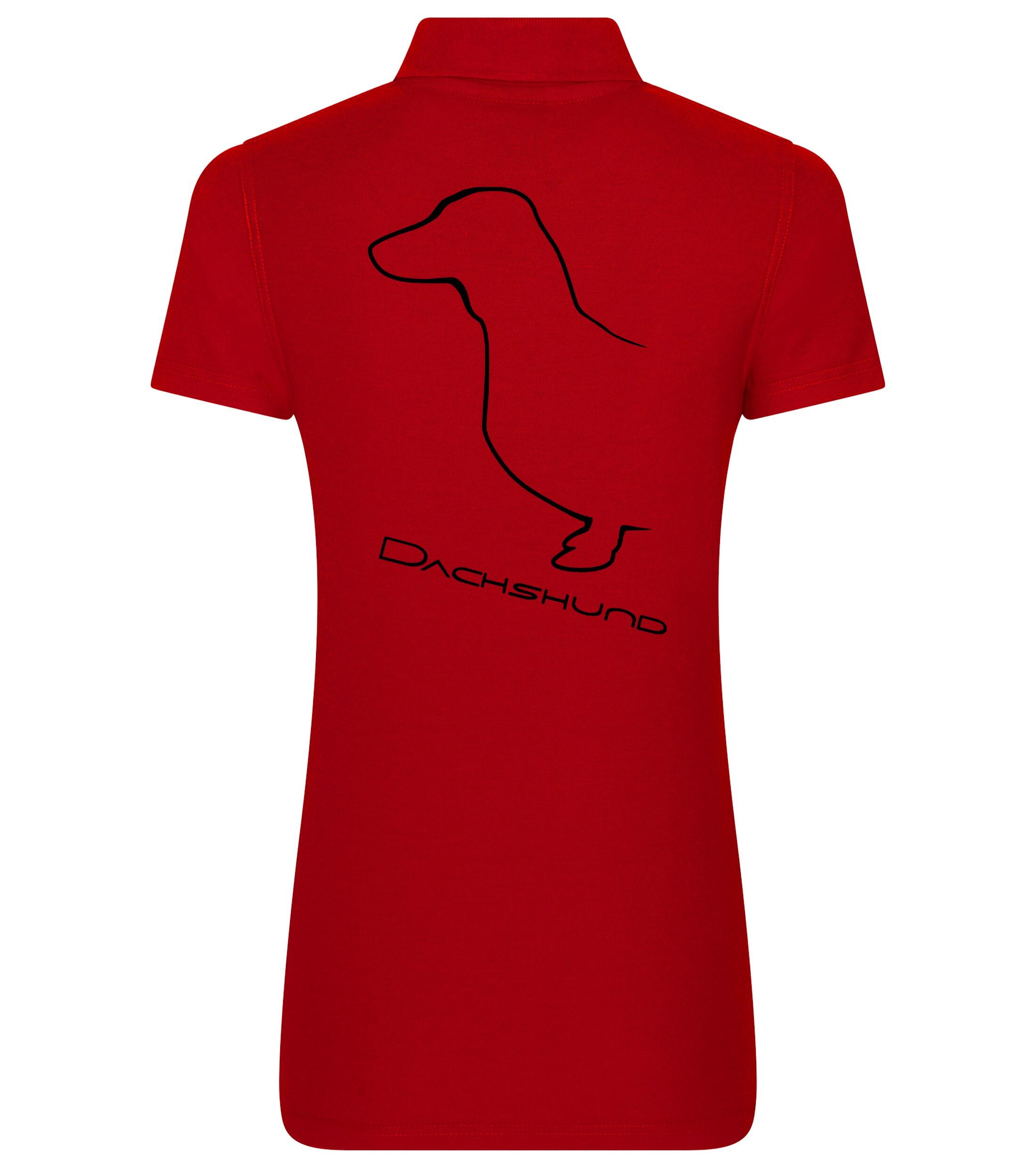 Dachshund (Smooth) Dog Breed Design Women’s Cotton Polo – Style for Dachshund Enthusiasts