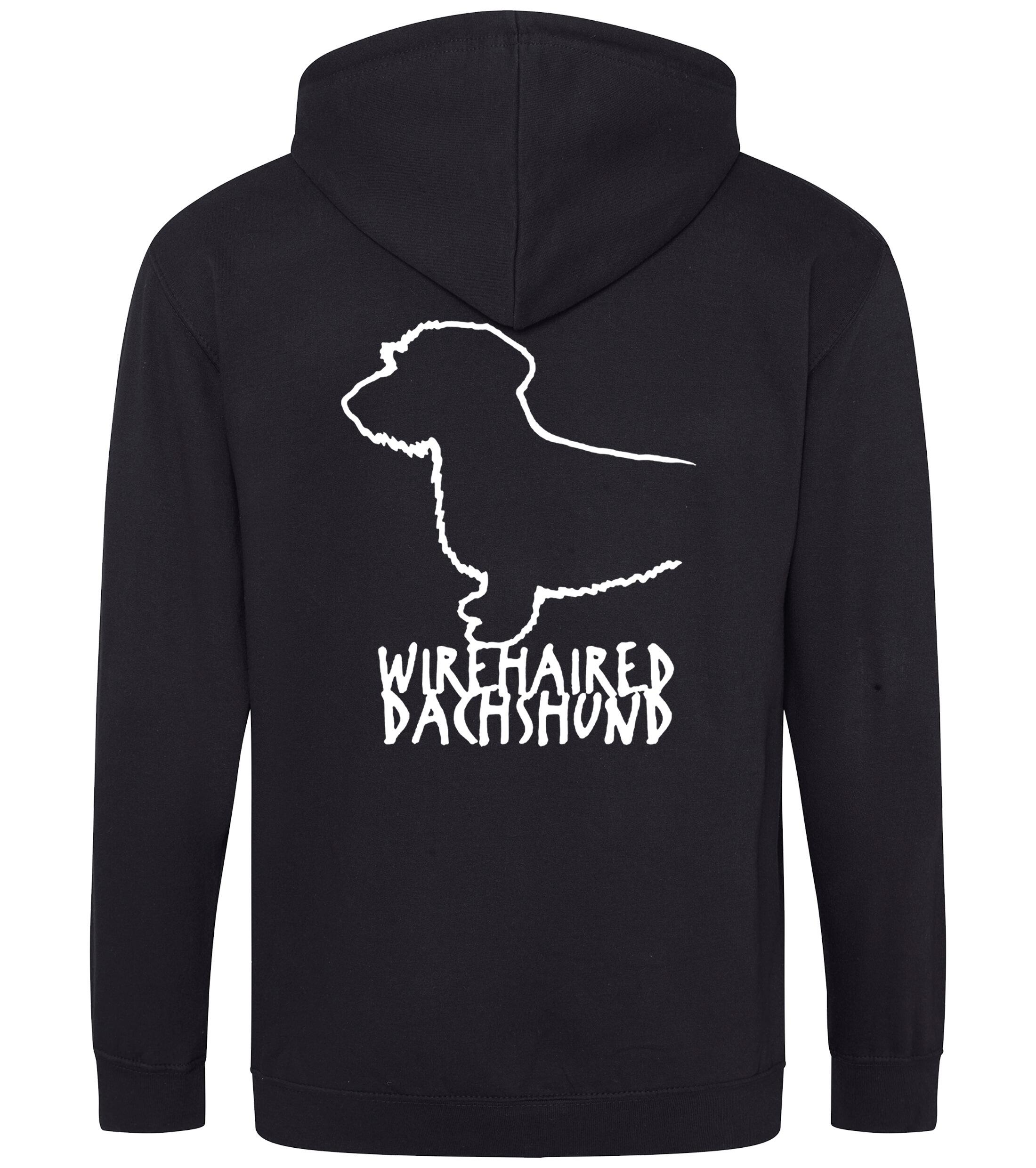 Dachshund (Wirehaired) Dog Breed Design Zipped Hoodie – Comfort, Style, and Dachshund Pride