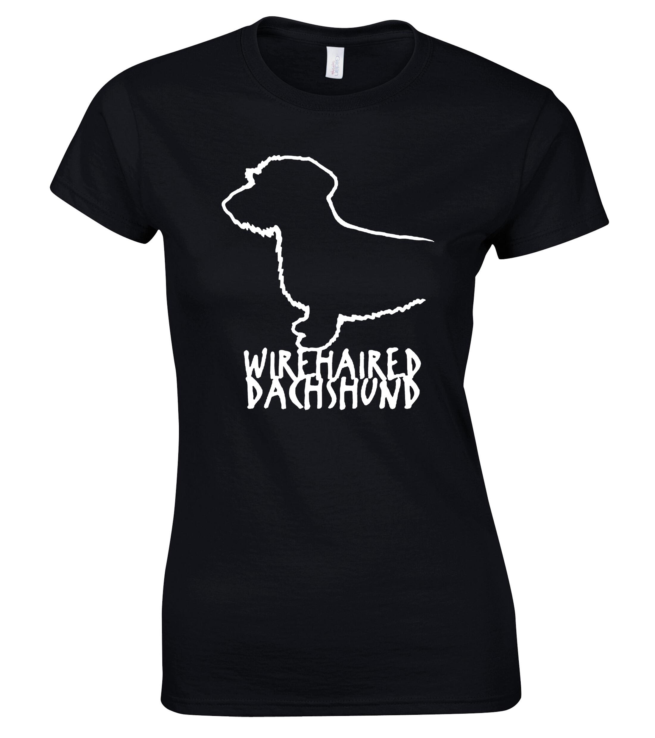 Dachshund (Wirehaired) Dog Breed Design Women’s Roundneck T-Shirt – Celebrate Your Love in Style