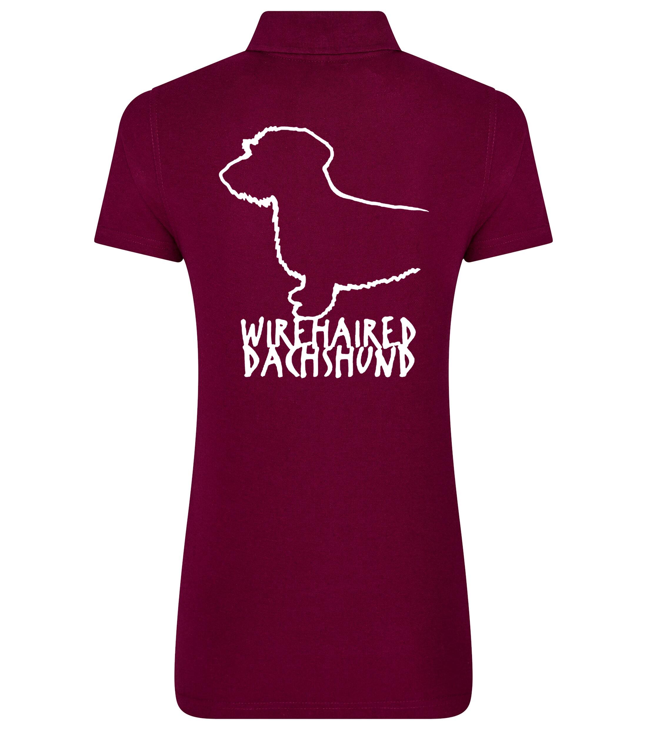 Dachshund (Wirehaired) Dog Breed Design Women’s Cotton Polo – Elegance for Dachshund Lovers