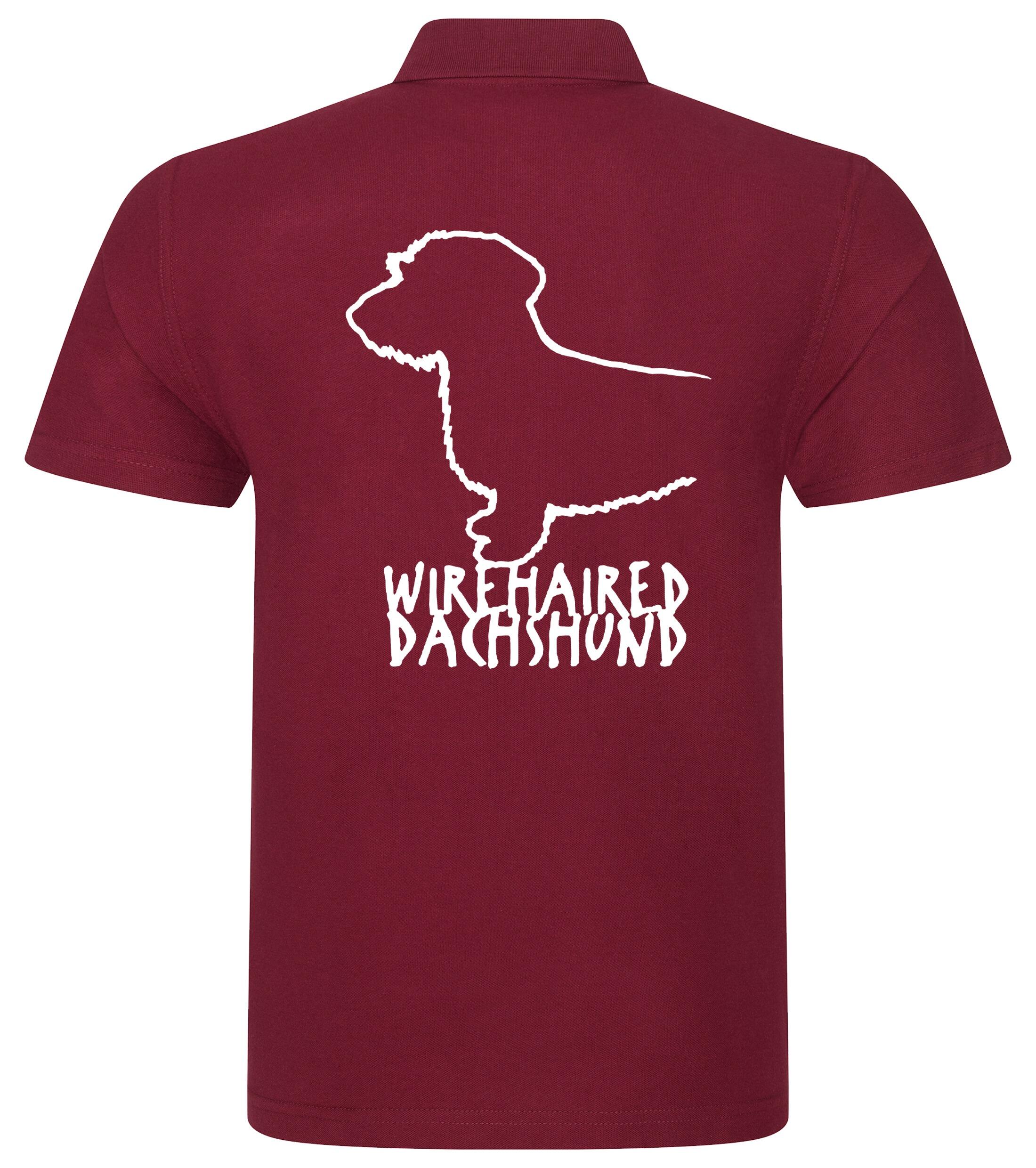 Dachshund (Wirehaired) Dog Breed Design Unisex Cotton Polo – Classic Style for Dachshund Lovers