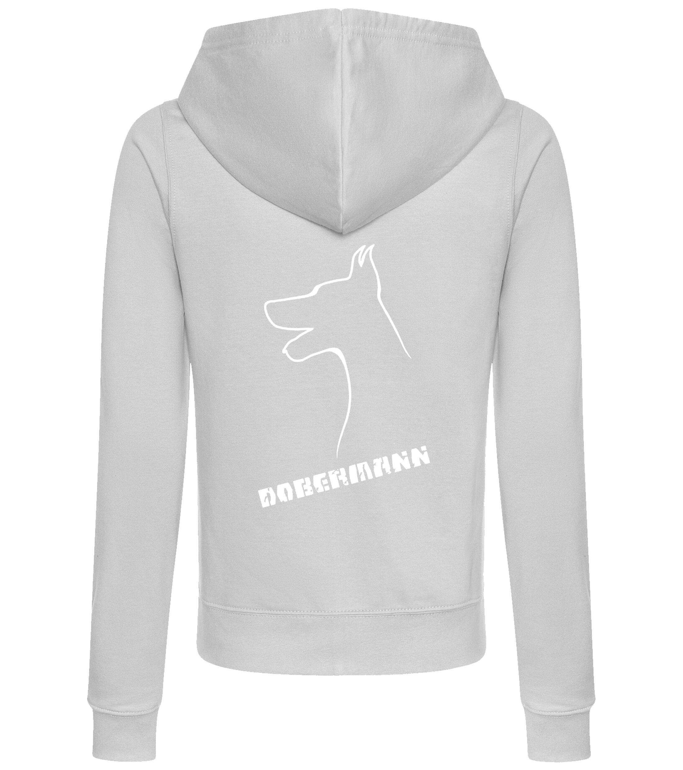 Dobermann (Head) Women’s Zipped Hoodie – Stylish & Cozy for Dobermann Enthusiasts