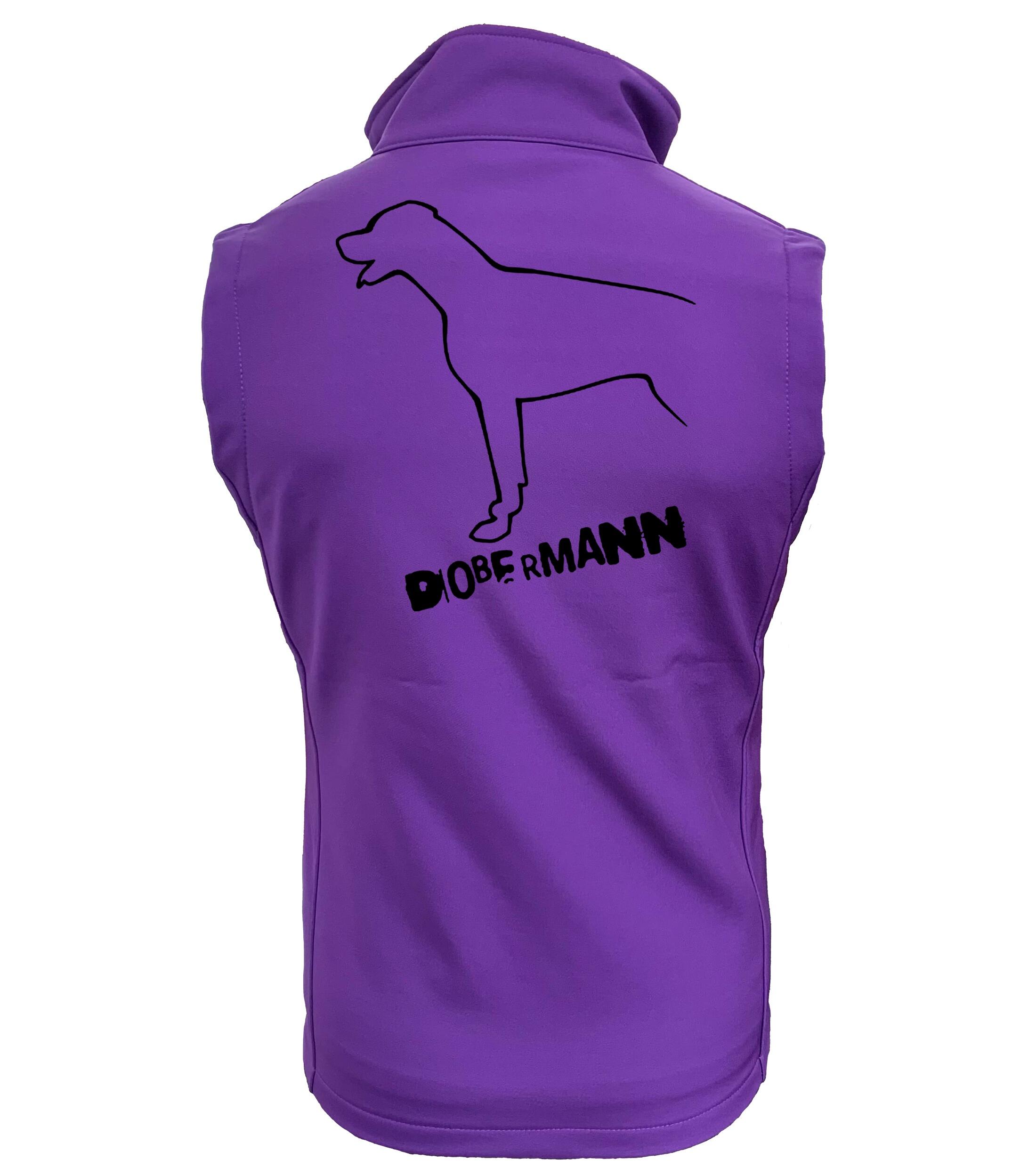 Dobermann (Outline) Design Unisex Softshell Gilet – Functional Style for Dobermann Enthusiasts