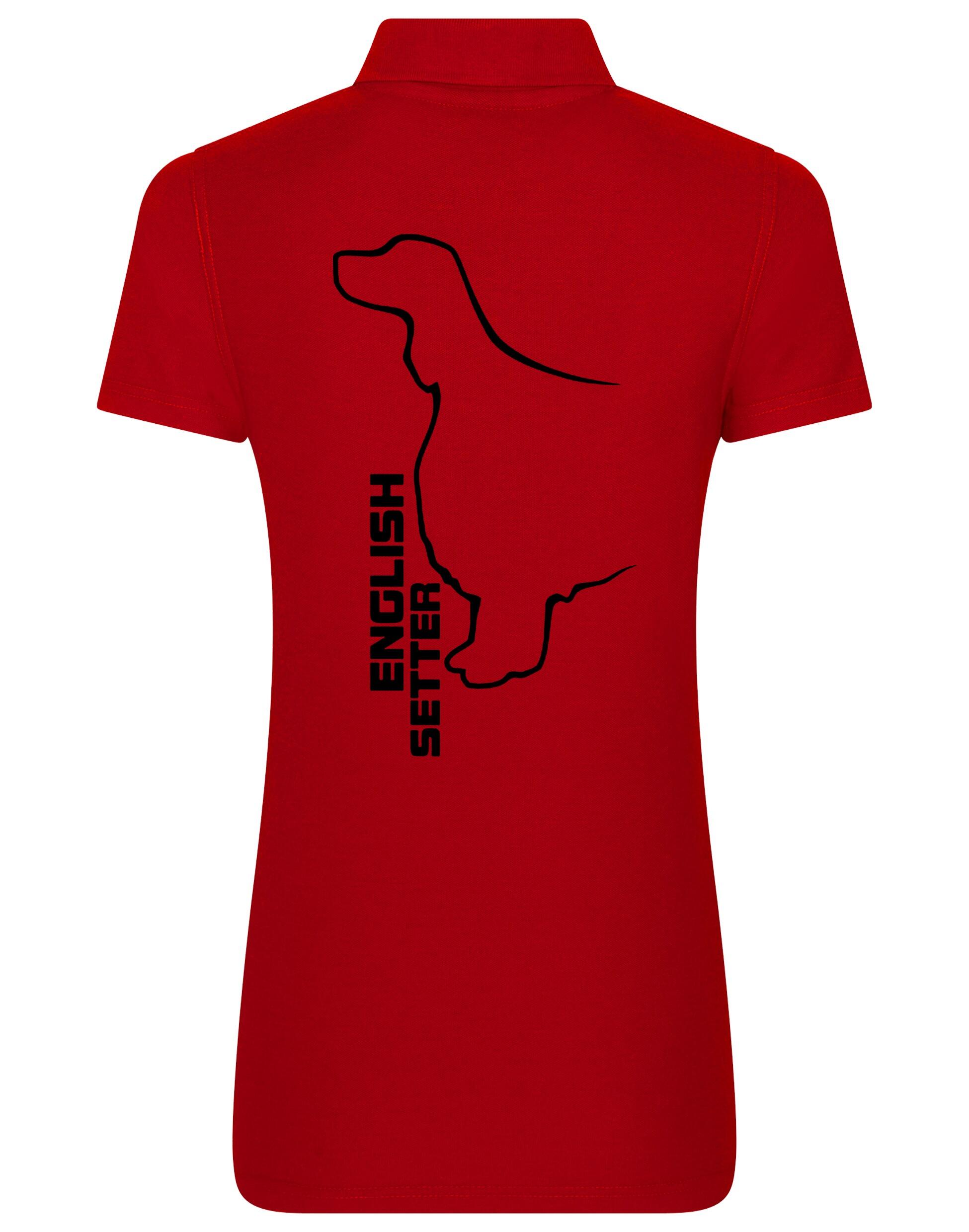 Women’s Cotton Polo with English Setter Design – A Stylish Must-Have for Setter Enthusiasts