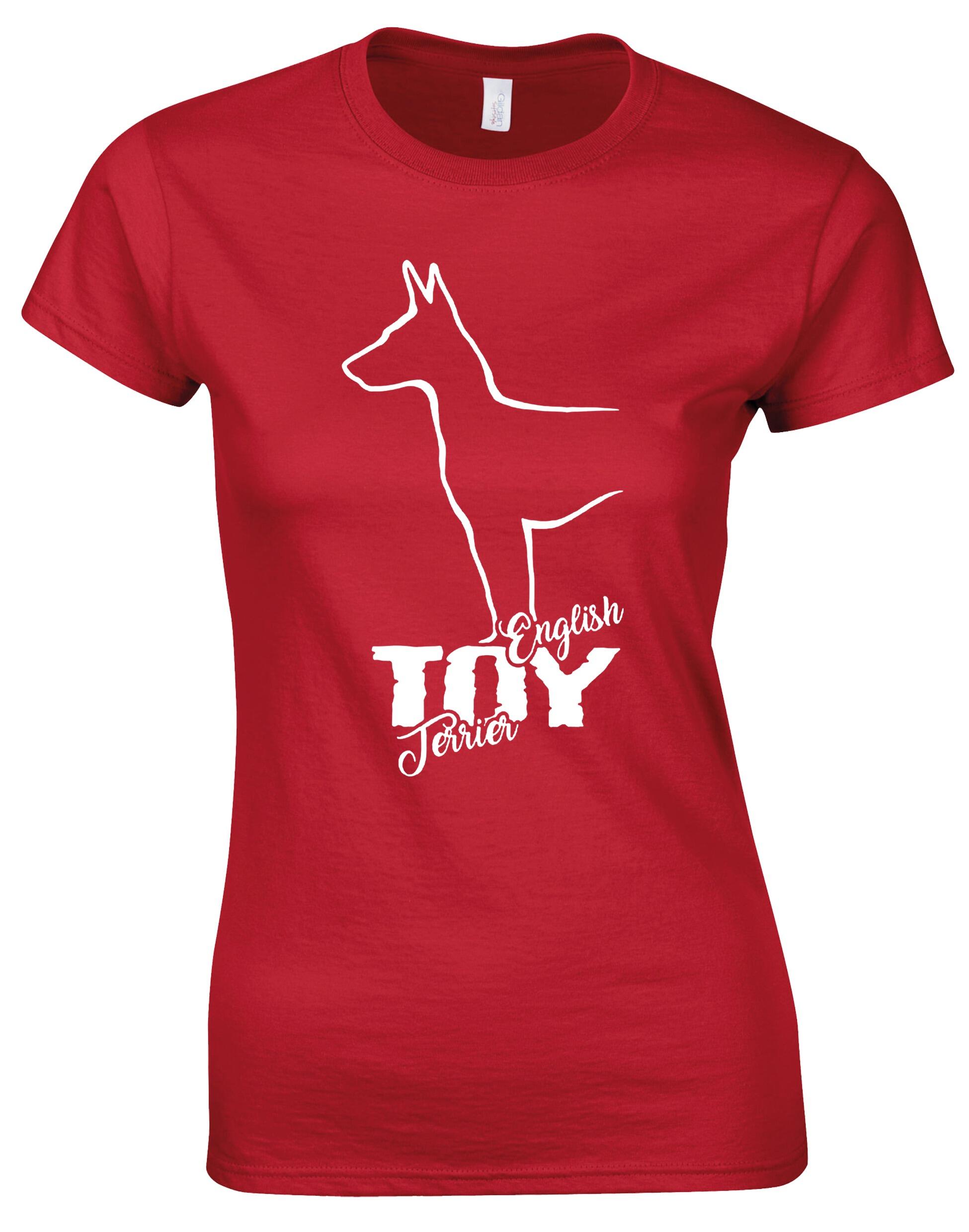 English Toy Terrier Female Roundneck T-shirt – Style and Comfort for Terrier Enthusiasts