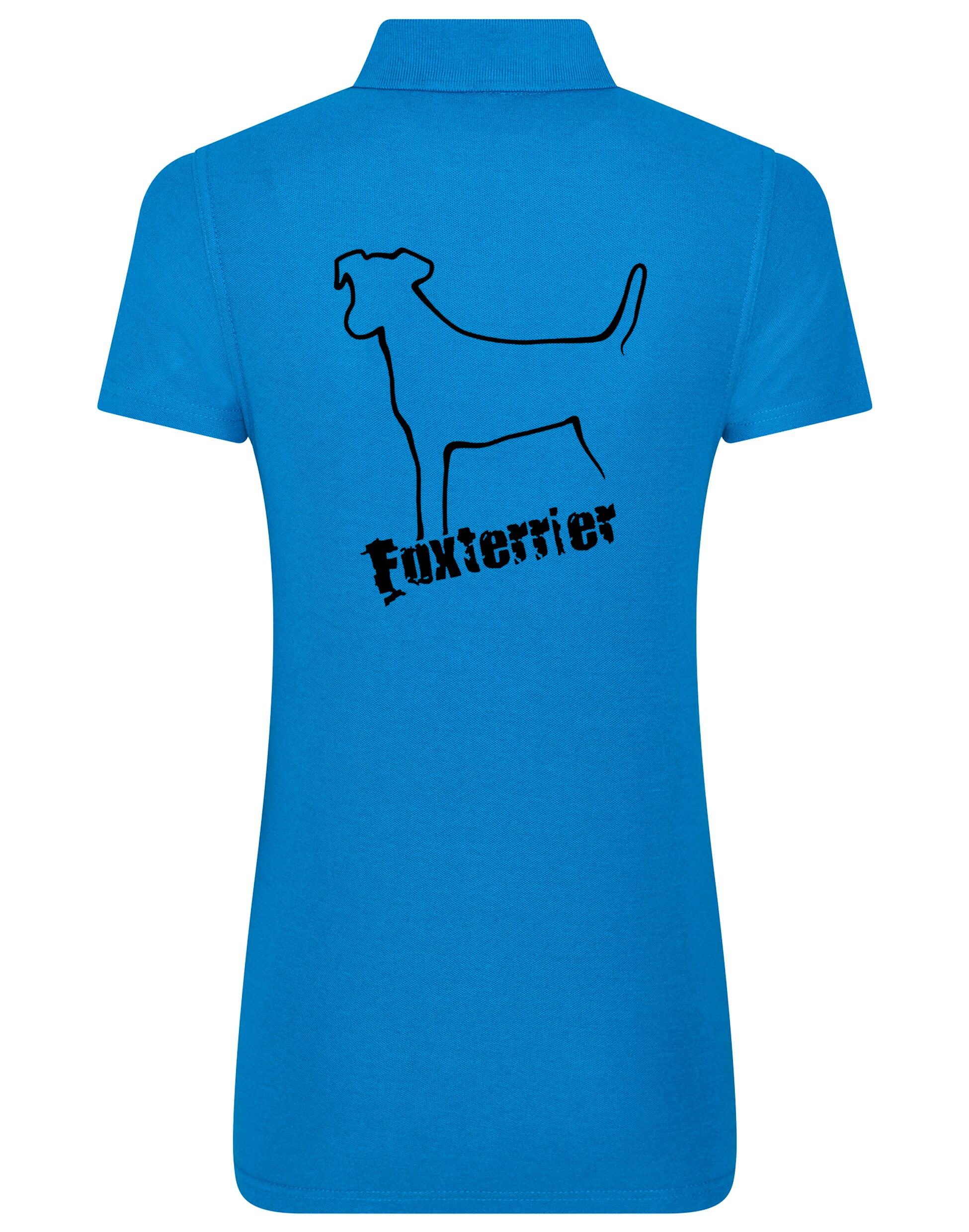 Women’s Cotton Polo with Fox Terrier Design – Stylish Apparel for Terrier Lovers