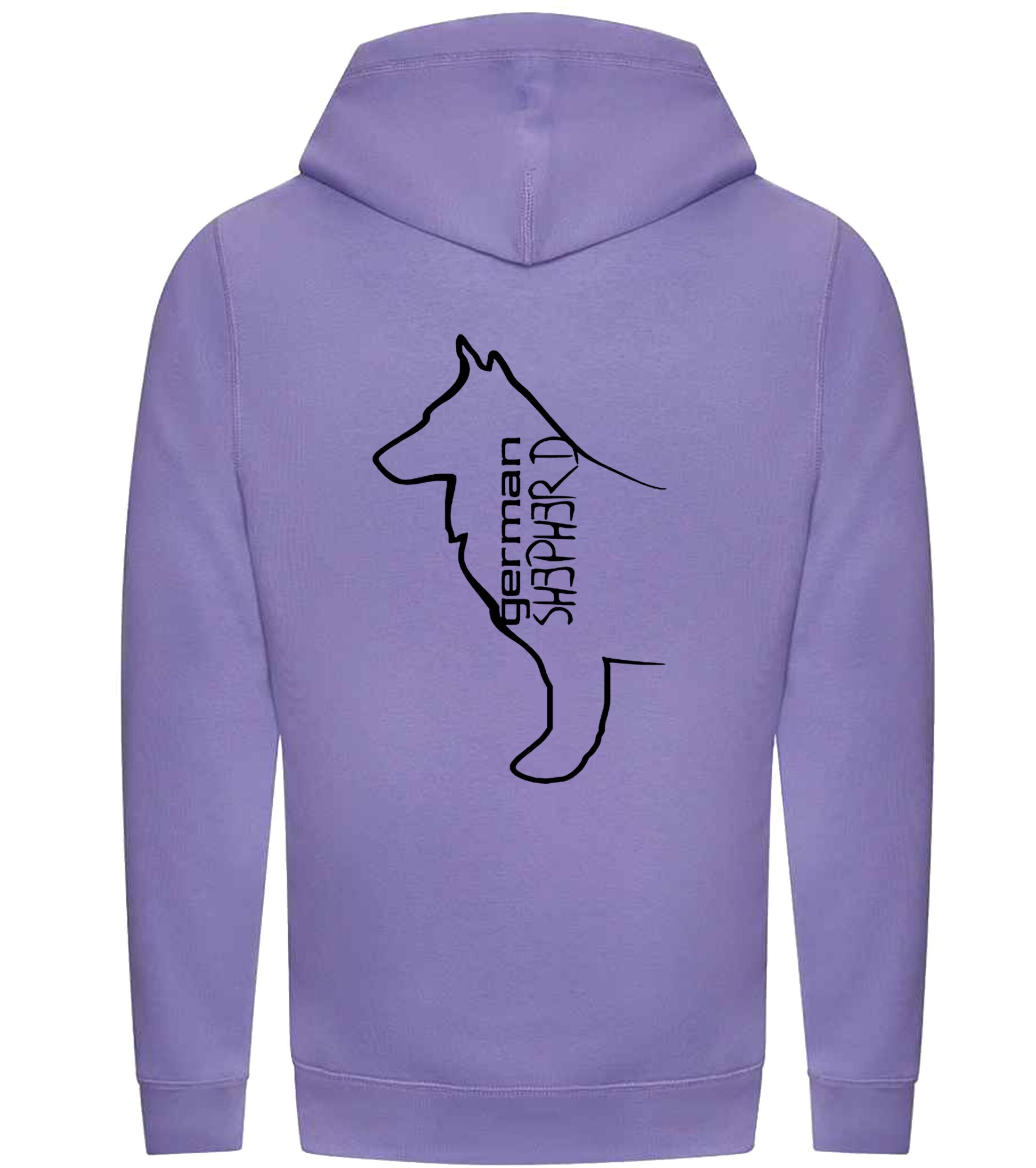 German Shepherd Outline Unisex Crossneck Pullover Hoodie – A Must-Have for German Shepherd Fans