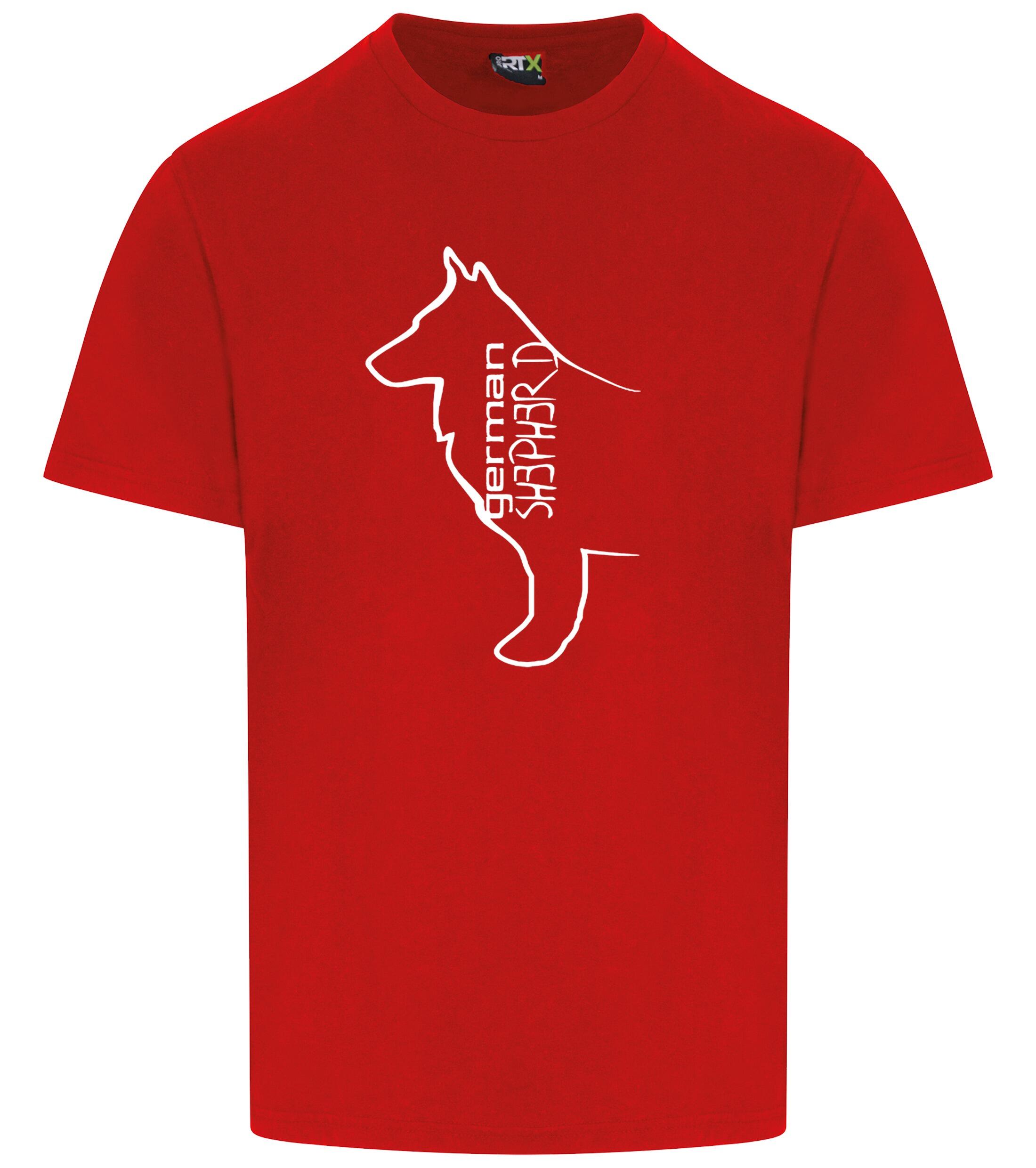 German Shepherd Outline Unisex Roundneck T-shirt – Style for Every Shepherd Enthusiast