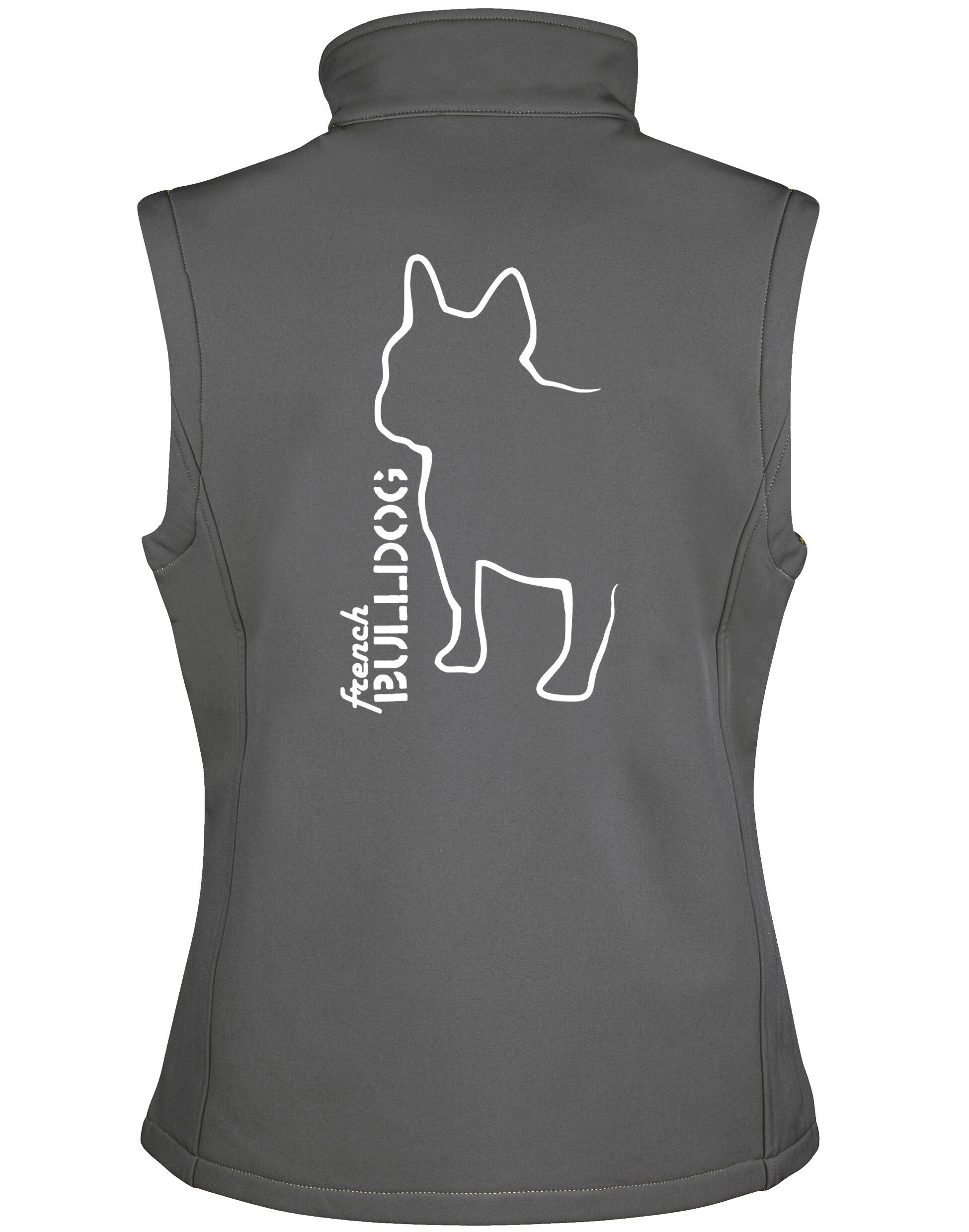 French Bulldog (Outline) Women’s Softshell Jacket – Style, Comfort, & Elegance for French Bulldog Fans