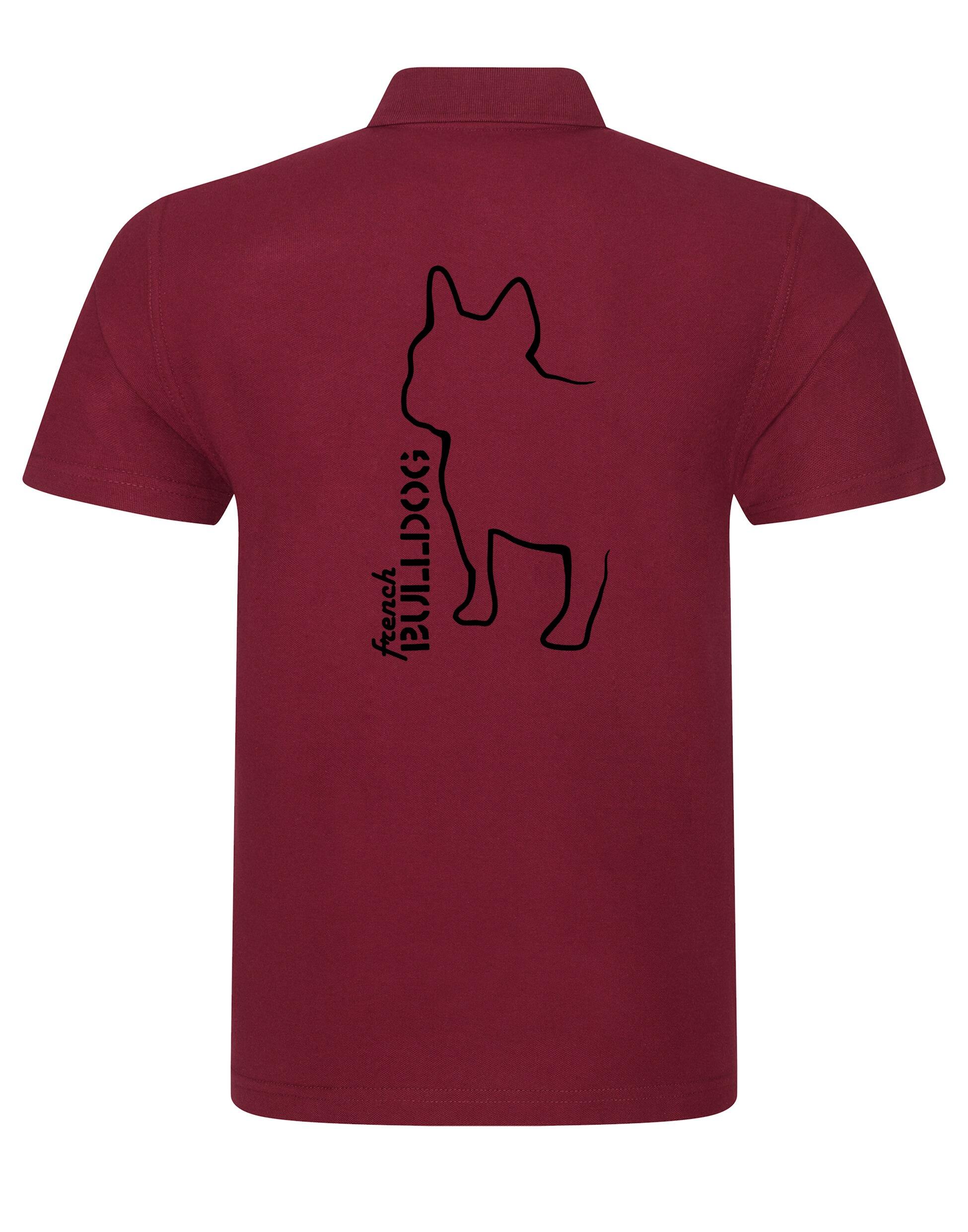 Unisex Cotton Polo with French Bulldog (Outline) Design – Timeless Comfort for Frenchie Enthusiasts