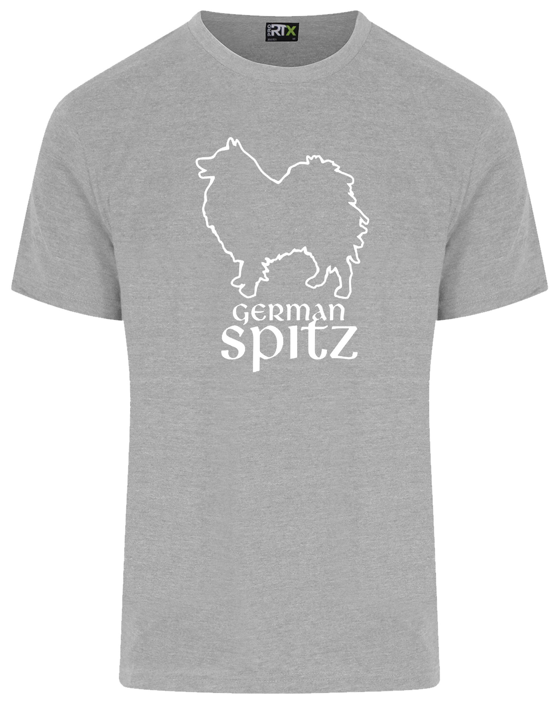 German Spitz Unisex Roundneck T-shirt featuring a vibrant dog breed design, crafted from breathable cotton with a relaxed unisex fit, perfect for dog lovers and German Spitz enthusiasts.