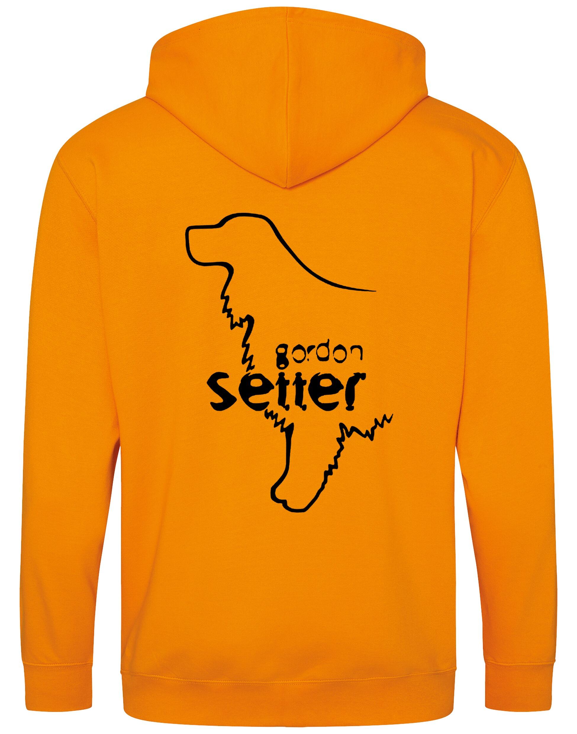 Zipped hoodie featuring exclusive Gordon Setter design, full-zip closure, brushed fleece interior, and practical front pockets for added warmth and style.