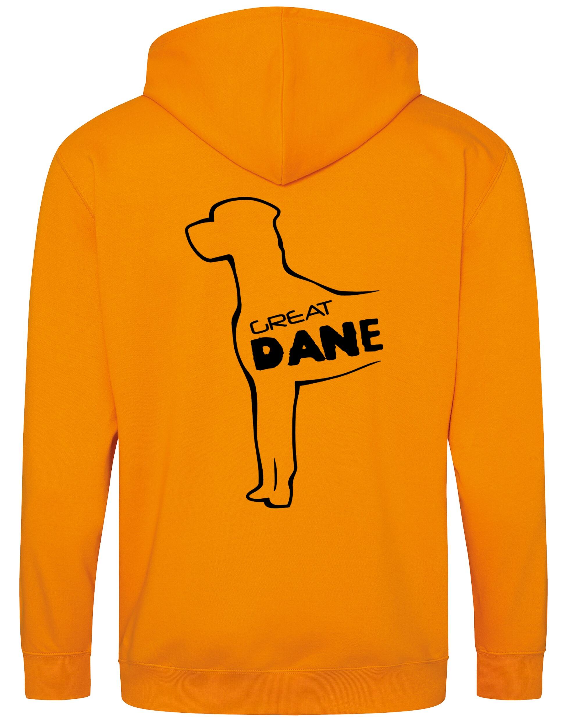 Zipped hoodie featuring exclusive Great Dane artwork, crafted from heavy-blend fabric with a brushed fleece interior, full-zip closure, and spacious front pockets.