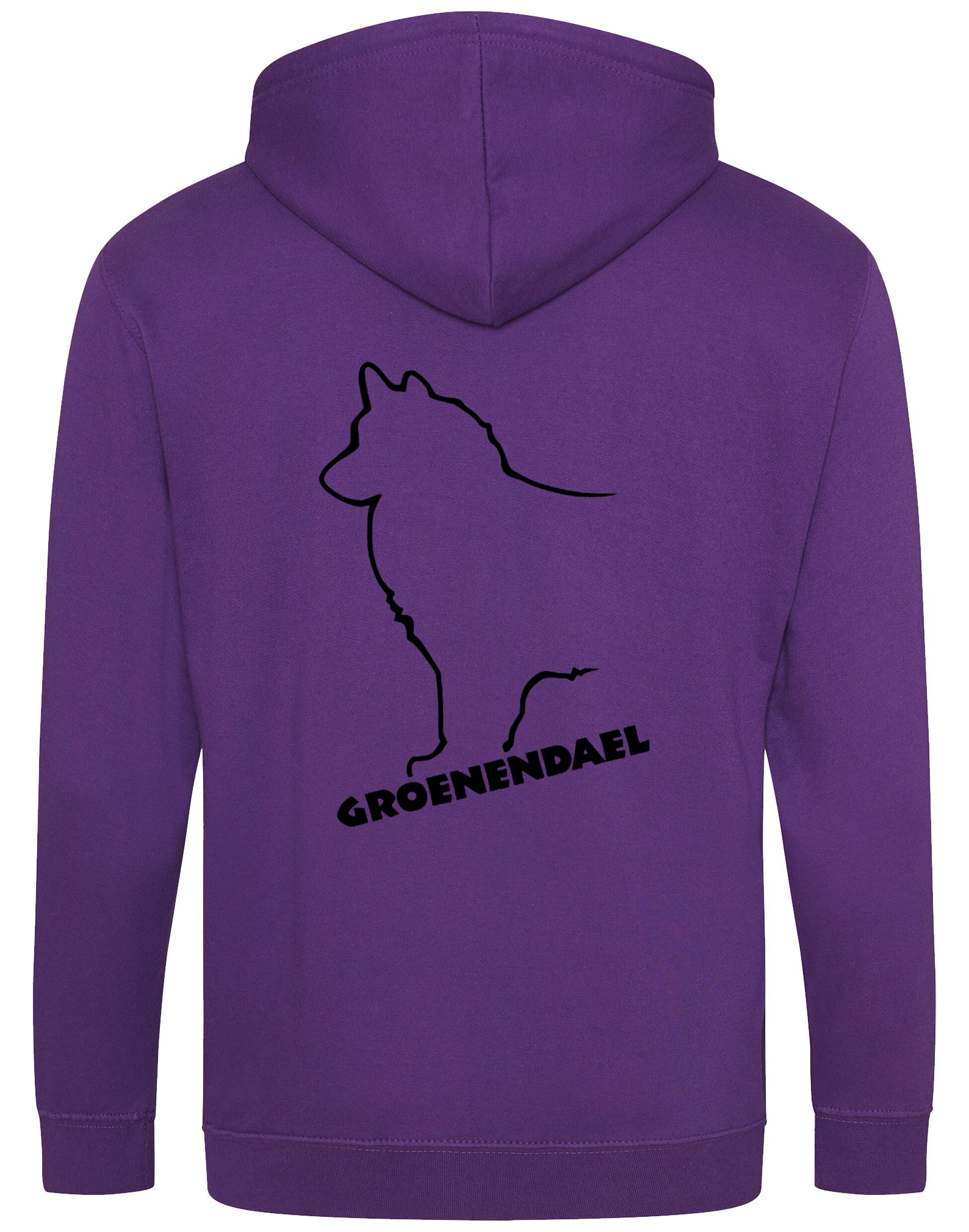 Groenendael Zipped Hoodie – Cozy fabric, full-zip design, and exclusive Groenendael breed graphic for proud owners.