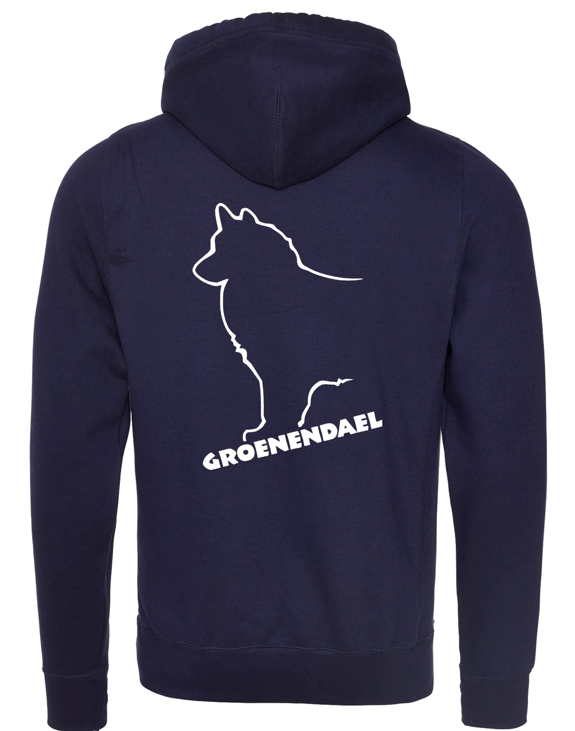 Groenendael Unisex Crossneck Pullover Hoodie – Cozy fabric, exclusive breed design, and modern style for Groenendael enthusiasts.