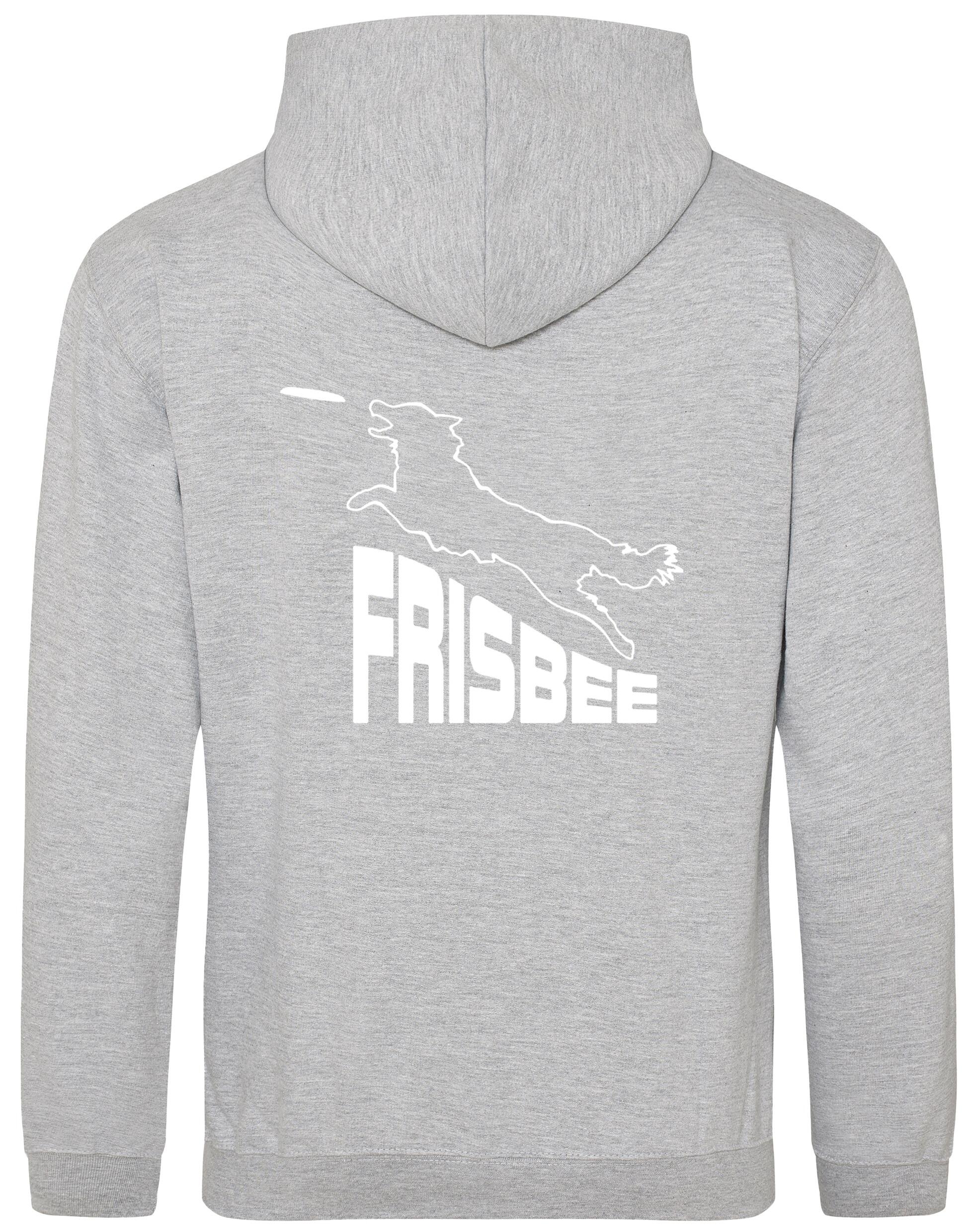 Frisbee Dog Sport Pullover Hoodie – Cozy hoodie with exclusive Frisbee-inspired artwork, brushed fleece interior, and personalization options, designed for Frisbee enthusiasts.
