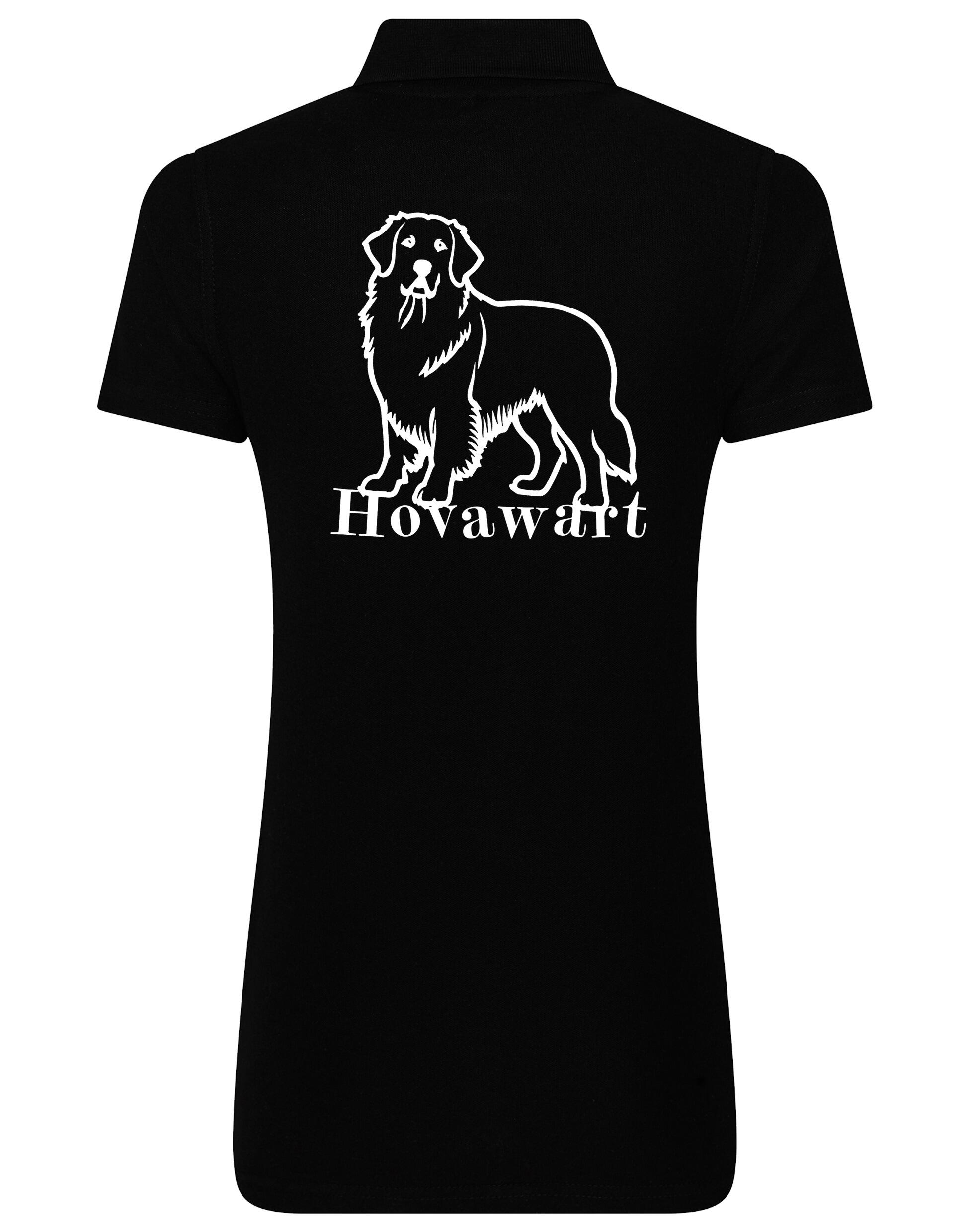 Hovawart Women's Cotton Polo – Soft cotton fabric with exclusive Hovawart breed graphic, perfect for Hovawart enthusiasts