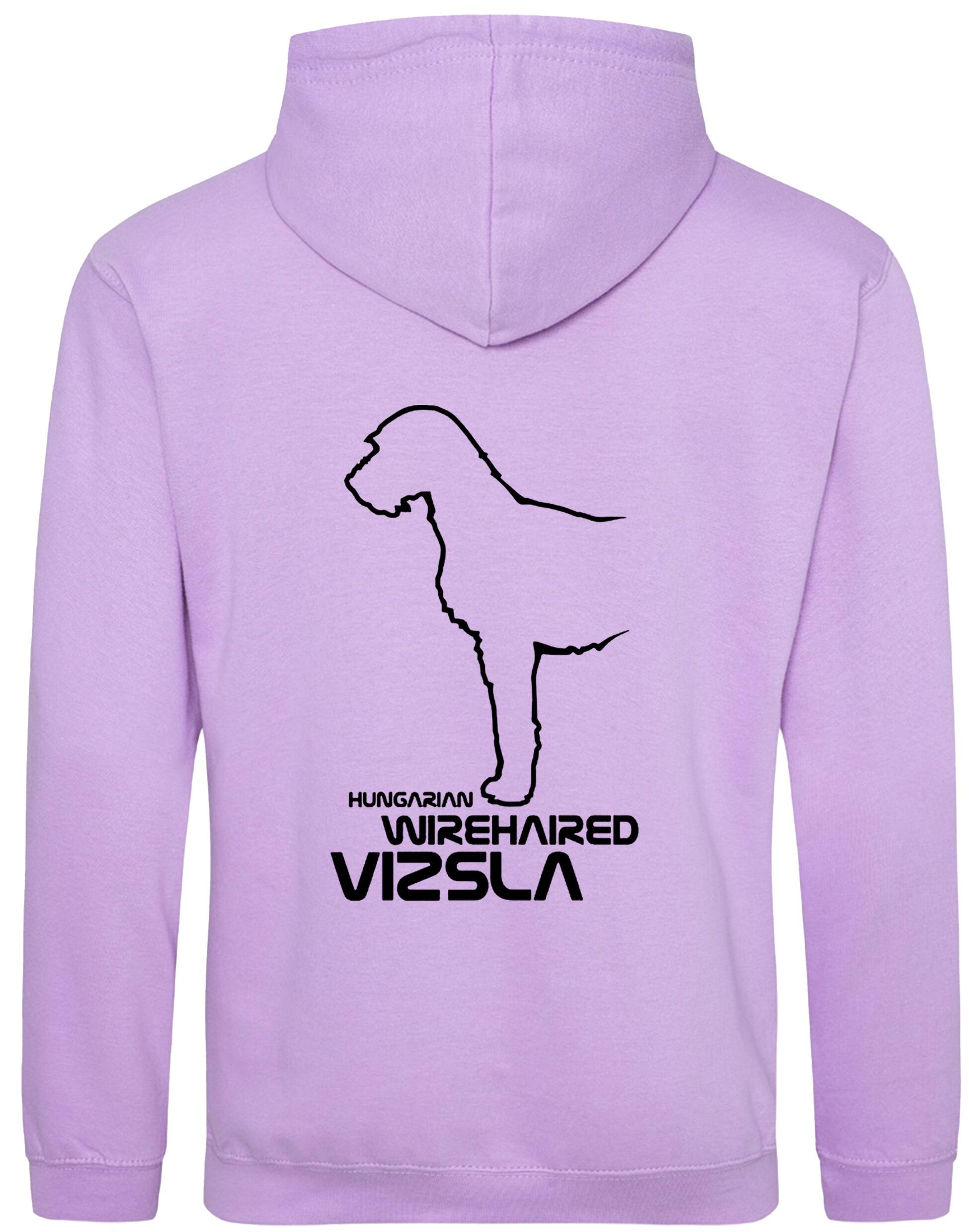 Hungarian Wirehaired Vizsla Design Pullover Hoodie with exclusive artwork, cozy fleece lining, and customizable options for breed lovers.