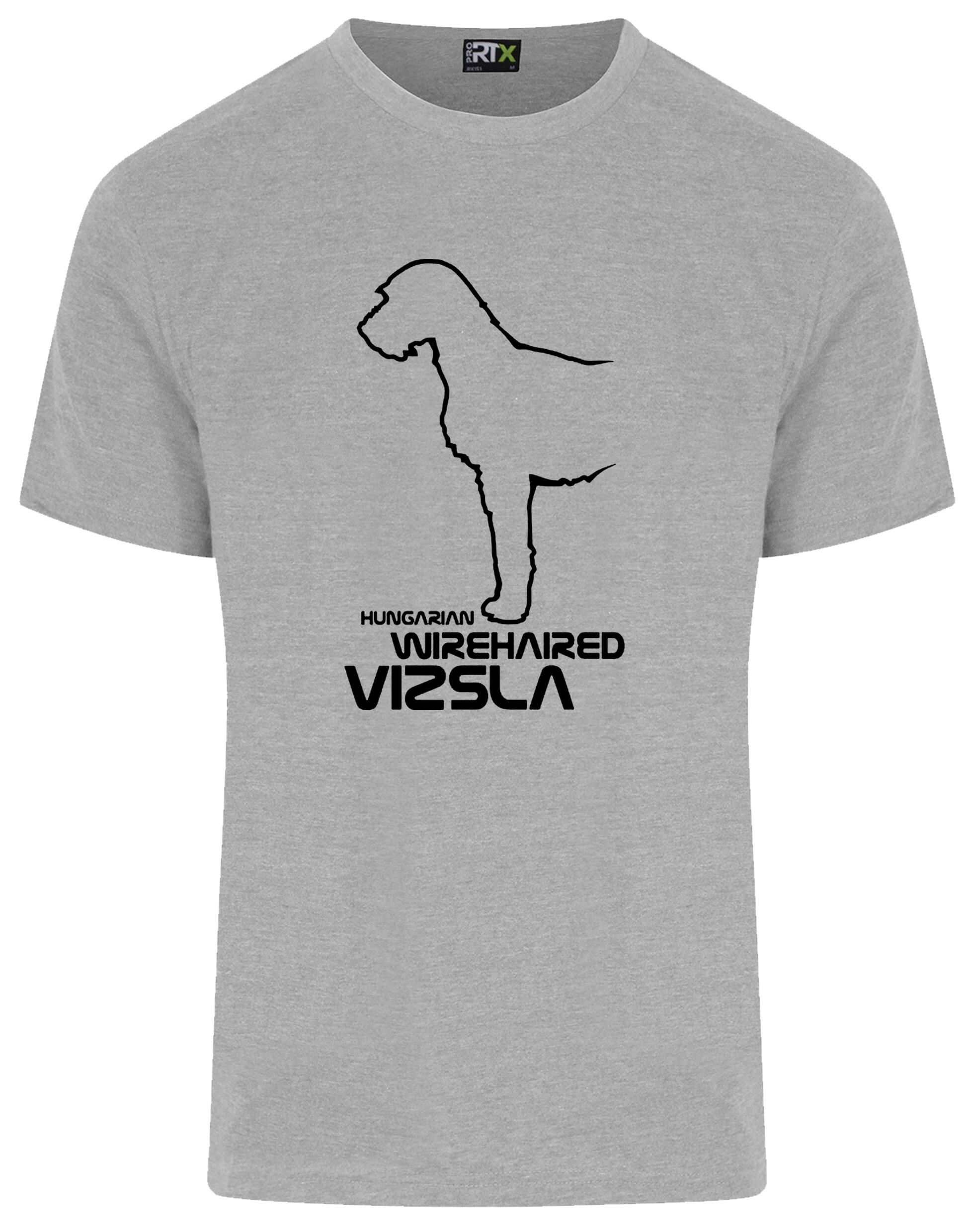 Hungarian Wirehaired Vizsla Unisex Roundneck T-shirt featuring exclusive breed design and premium cotton fabric for comfort.