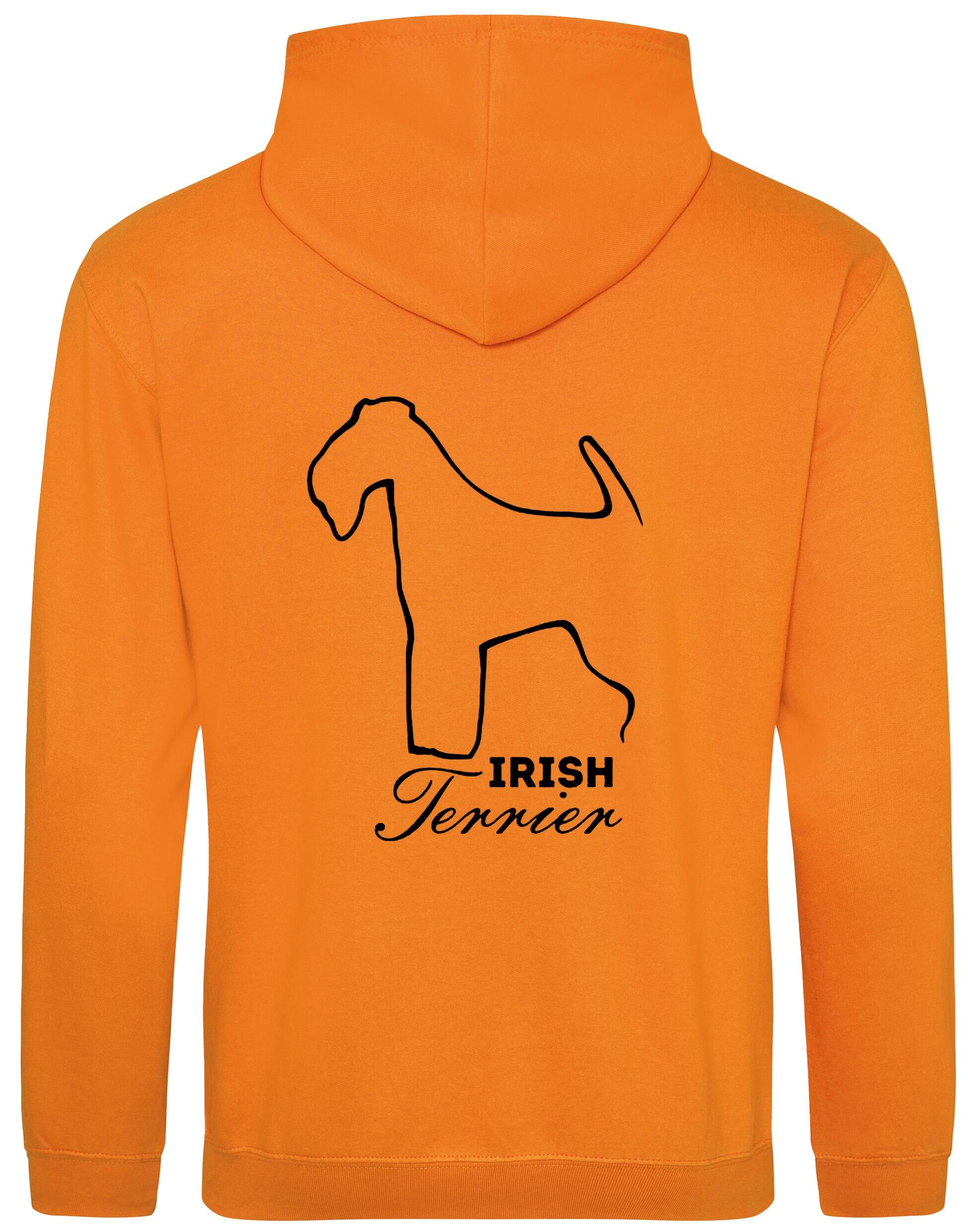 Irish Terrier Design Pullover Hoodie featuring exclusive breed artwork, heavy-blend fabric, and cozy fleece lining for warmth and style.