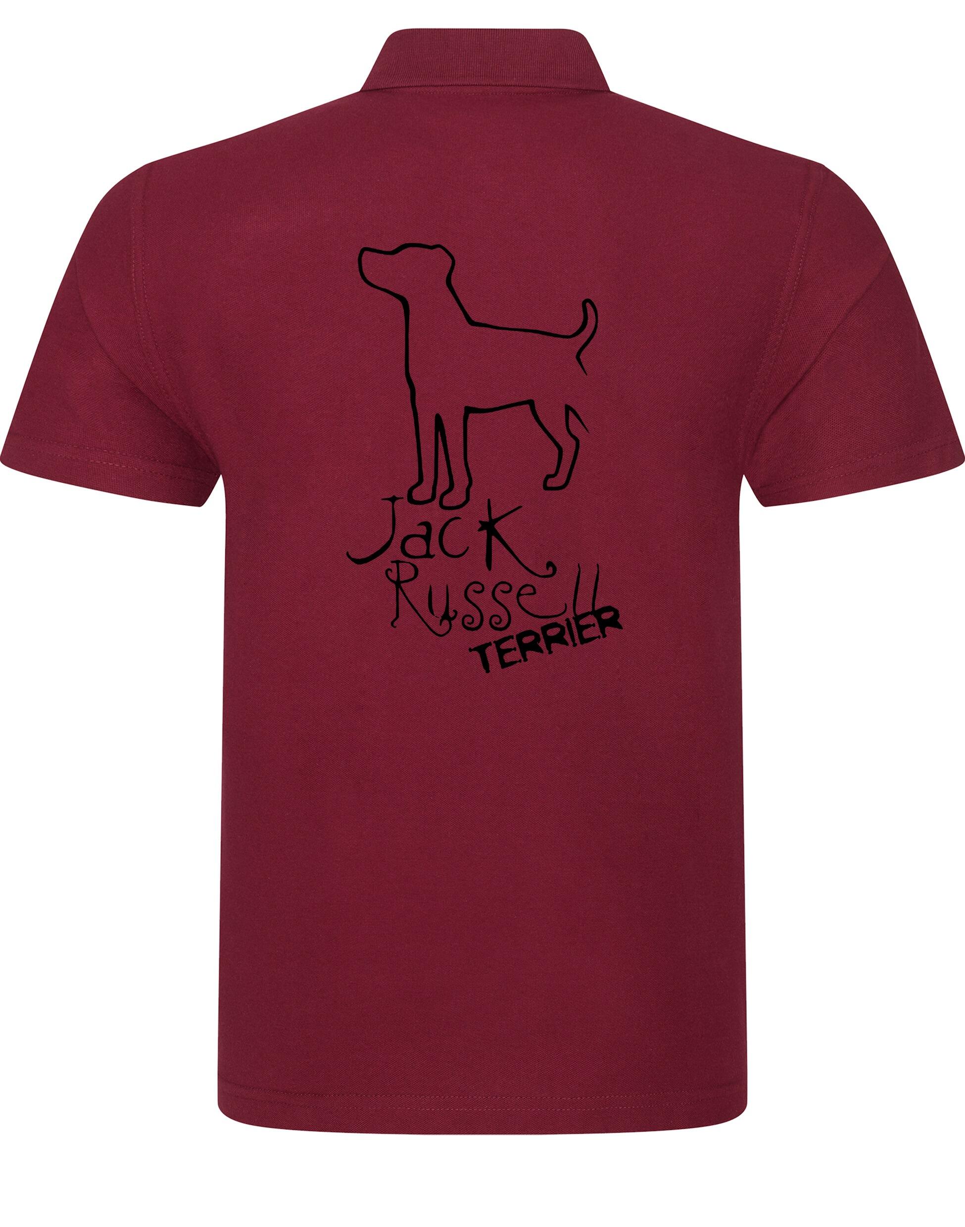 Unisex Cotton Polo featuring a vibrant Jack Russell Terrier design, crafted with breathable cotton fabric and relaxed for versatile all-day comfort.