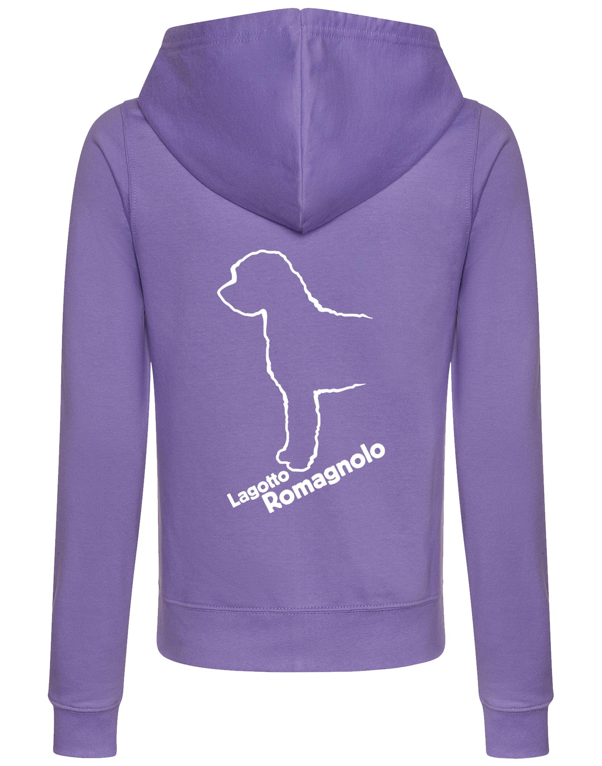 Lagotto Romagnolo Women’s Zipped Hoodie with exclusive breed artwork, a cozy hood, and practical pockets for stylish comfort.