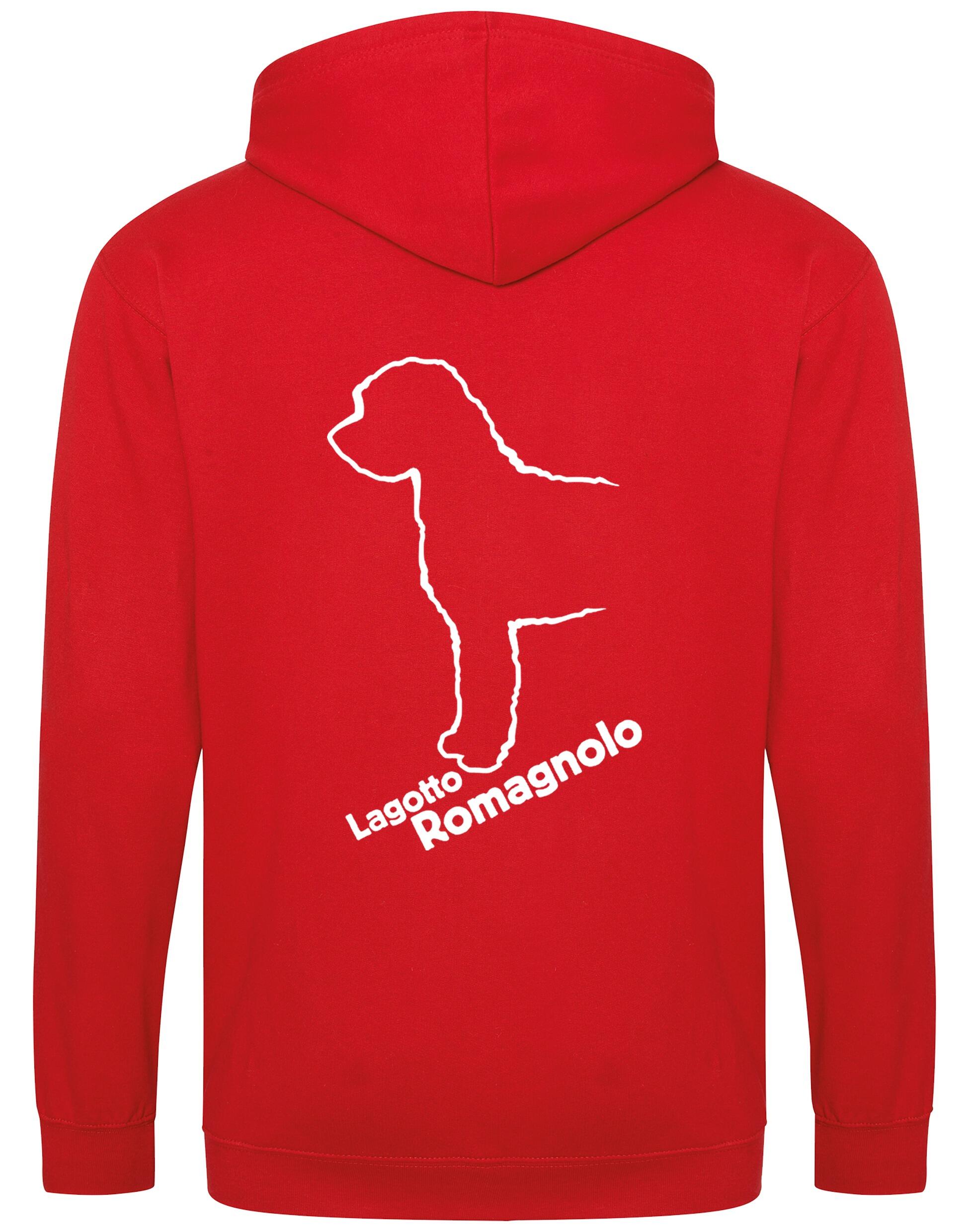 Lagotto Romagnolo Zipped Hoodie featuring exclusive breed artwork, a cosy fleece interior, and practical front pockets.