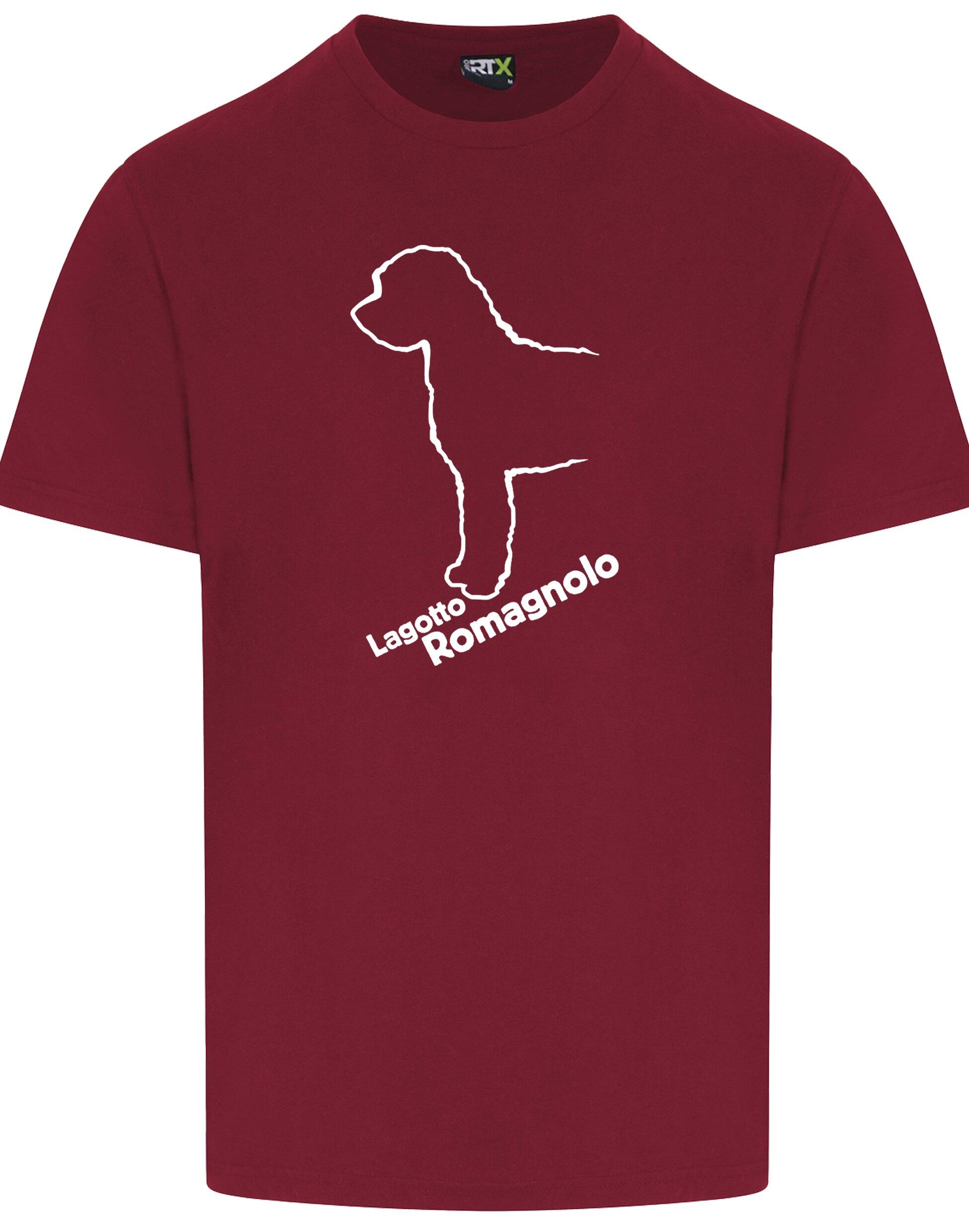 Lagotto Romagnolo Unisex Roundneck T-shirt featuring exclusive breed artwork, soft cotton fabric, and a relaxed fit.