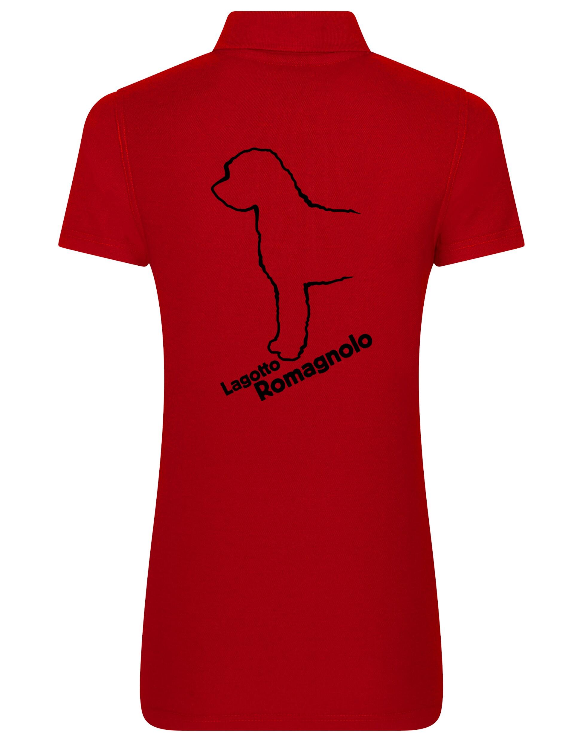 Women’s Cotton Polo with Lagotto Romagnolo design featuring elegant breed artwork and a flattering fit.