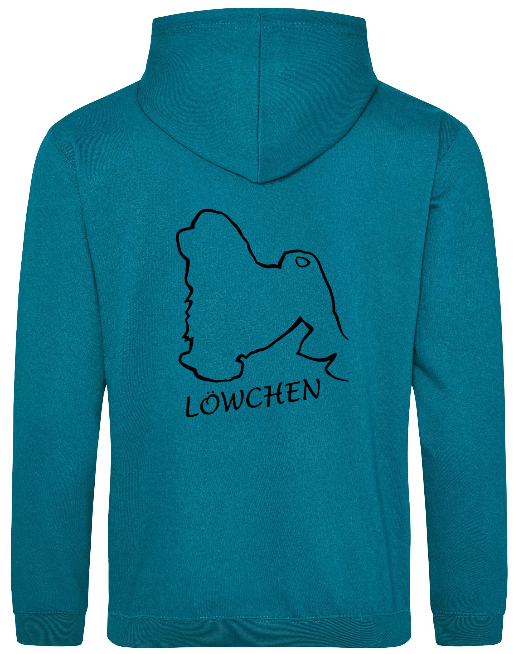 Lowchen Design Pullover Hoodie with fleece lining and exclusive breed artwork.