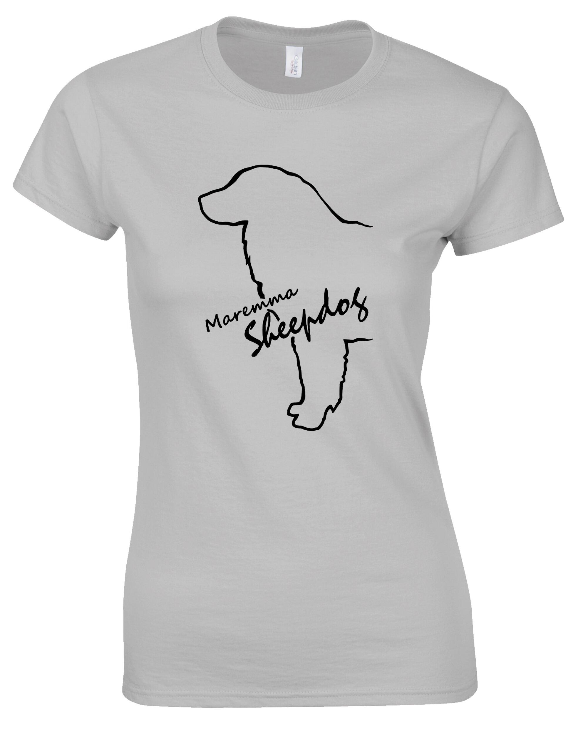 Maremma Sheepdog Female Roundneck T-shirt with exclusive breed design, soft cotton fabric, and a flattering fit.