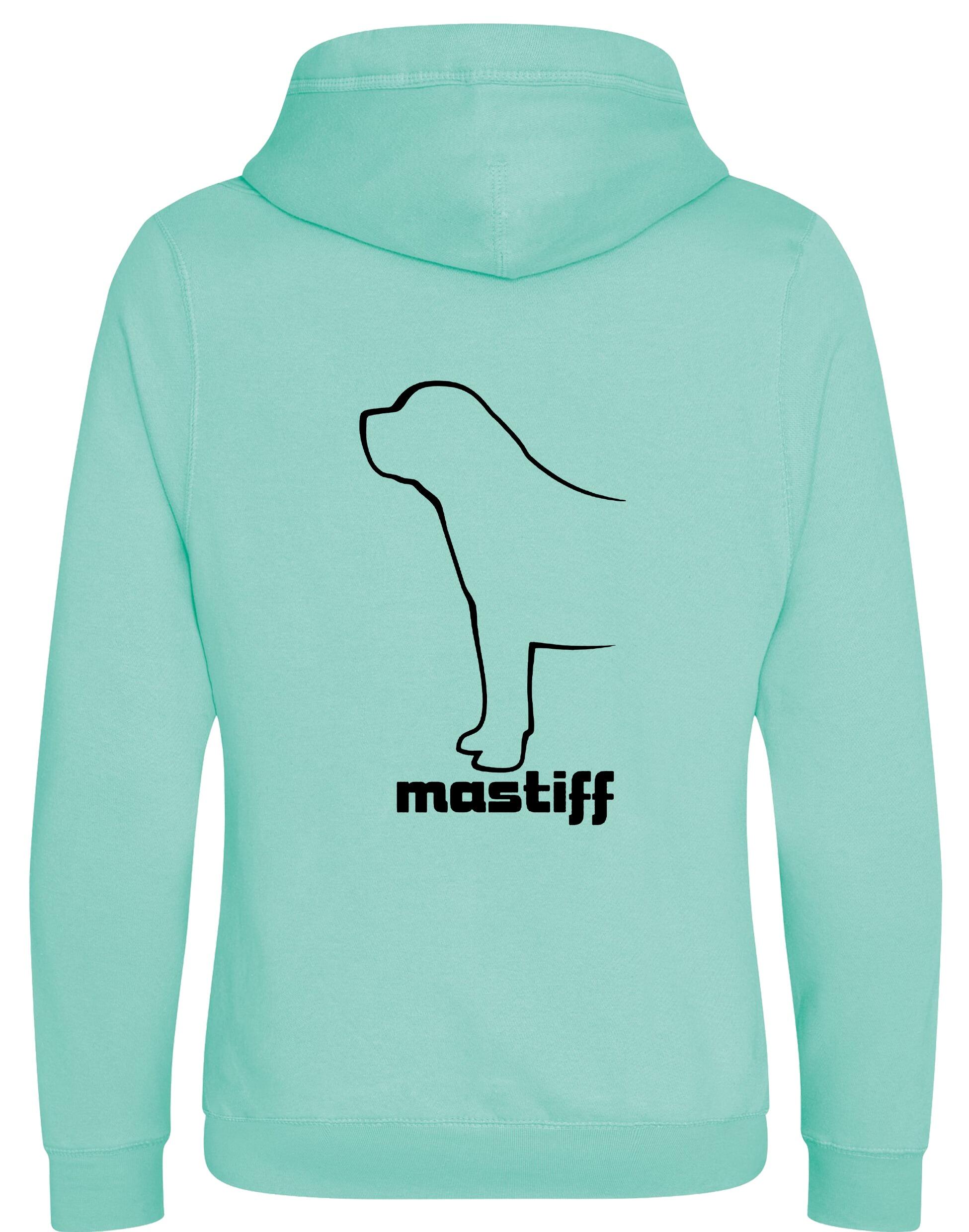 Mastiff Crossneck Pullover Hoodie featuring exclusive breed artwork and a modern, cosy design for dog lovers.